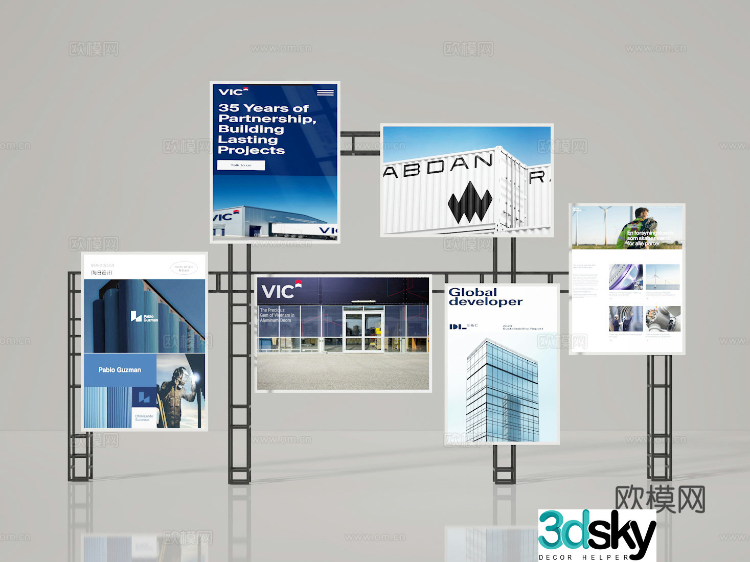 Poster display stand 3d model