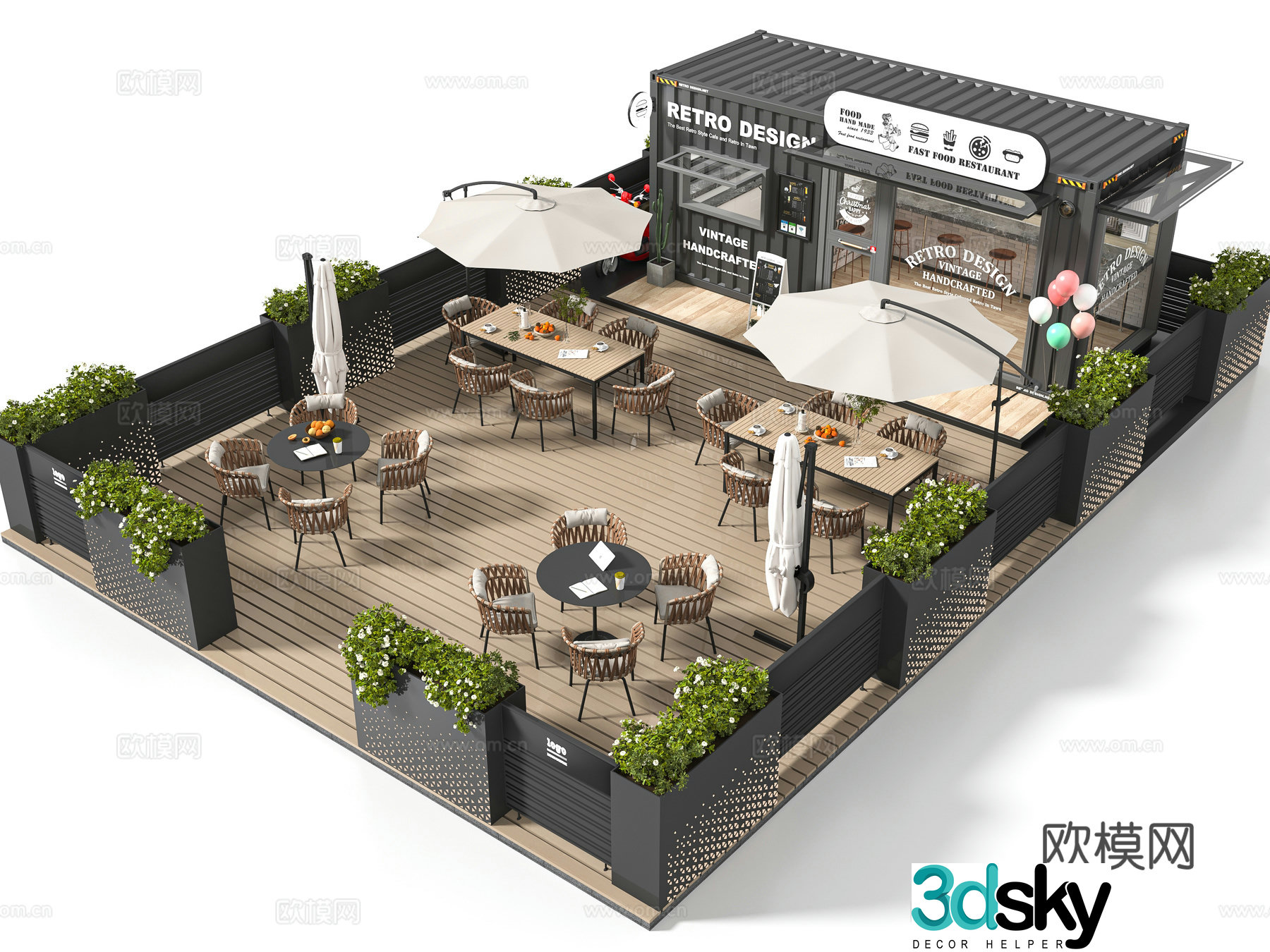 Modern outdoor business outdoor 3d model