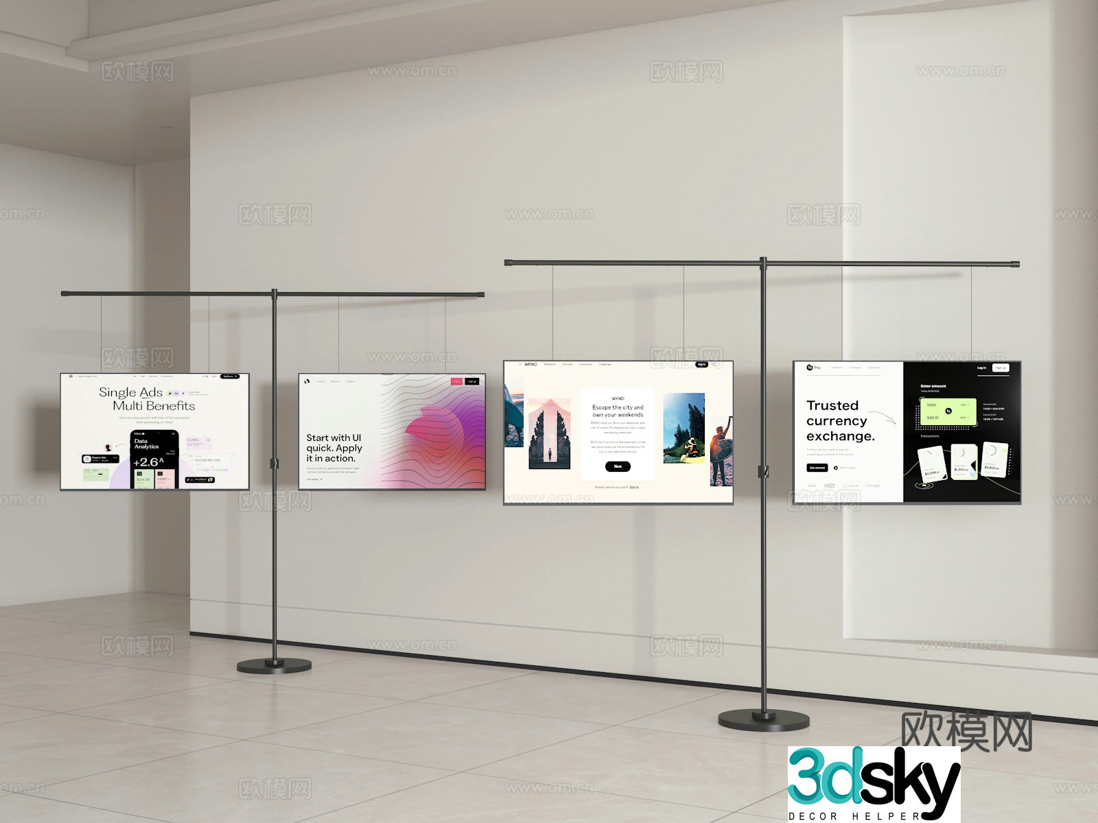 Advertising stand 3d model