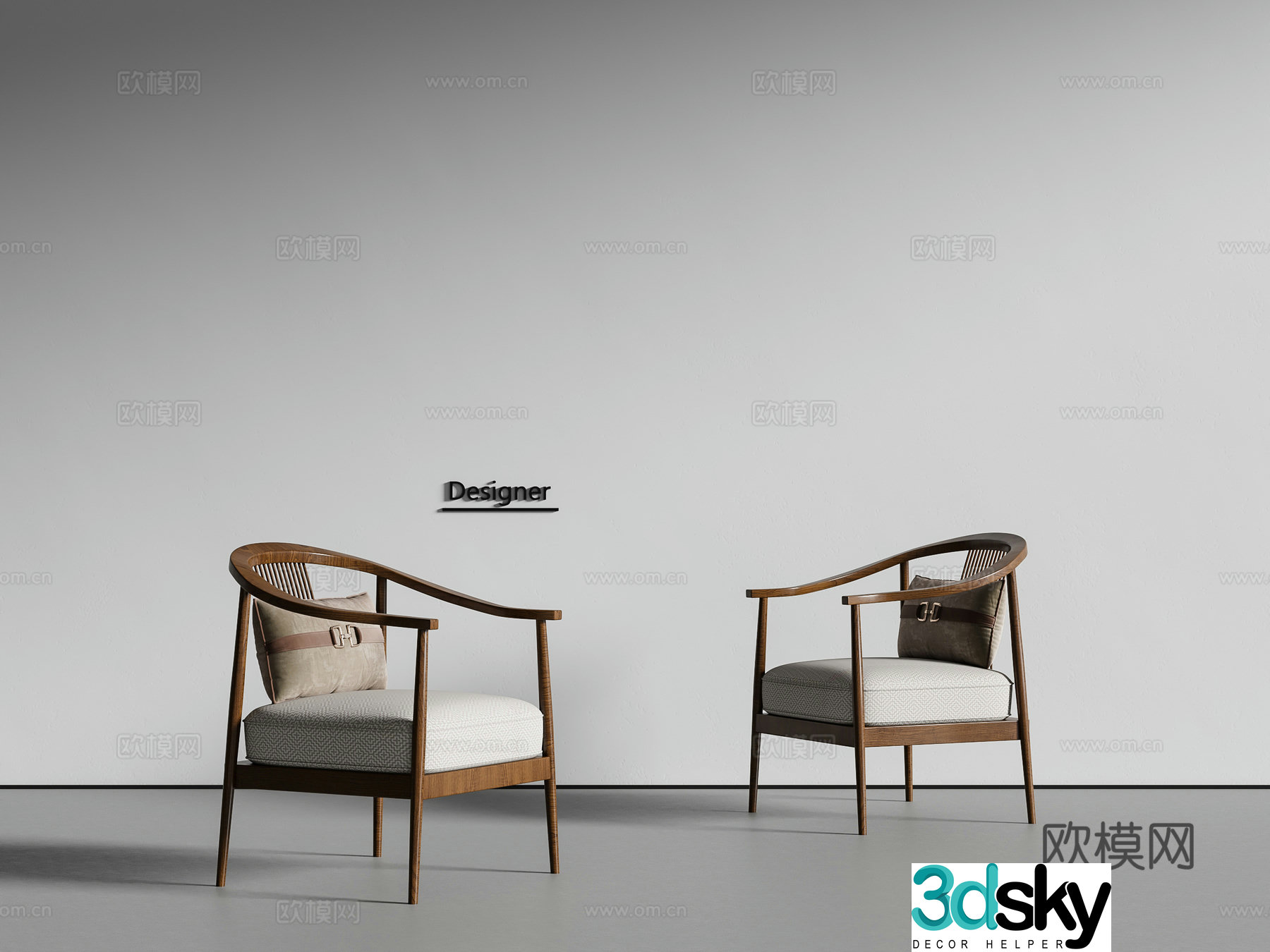 New Chinese style leisure chair sofa chair 3d model