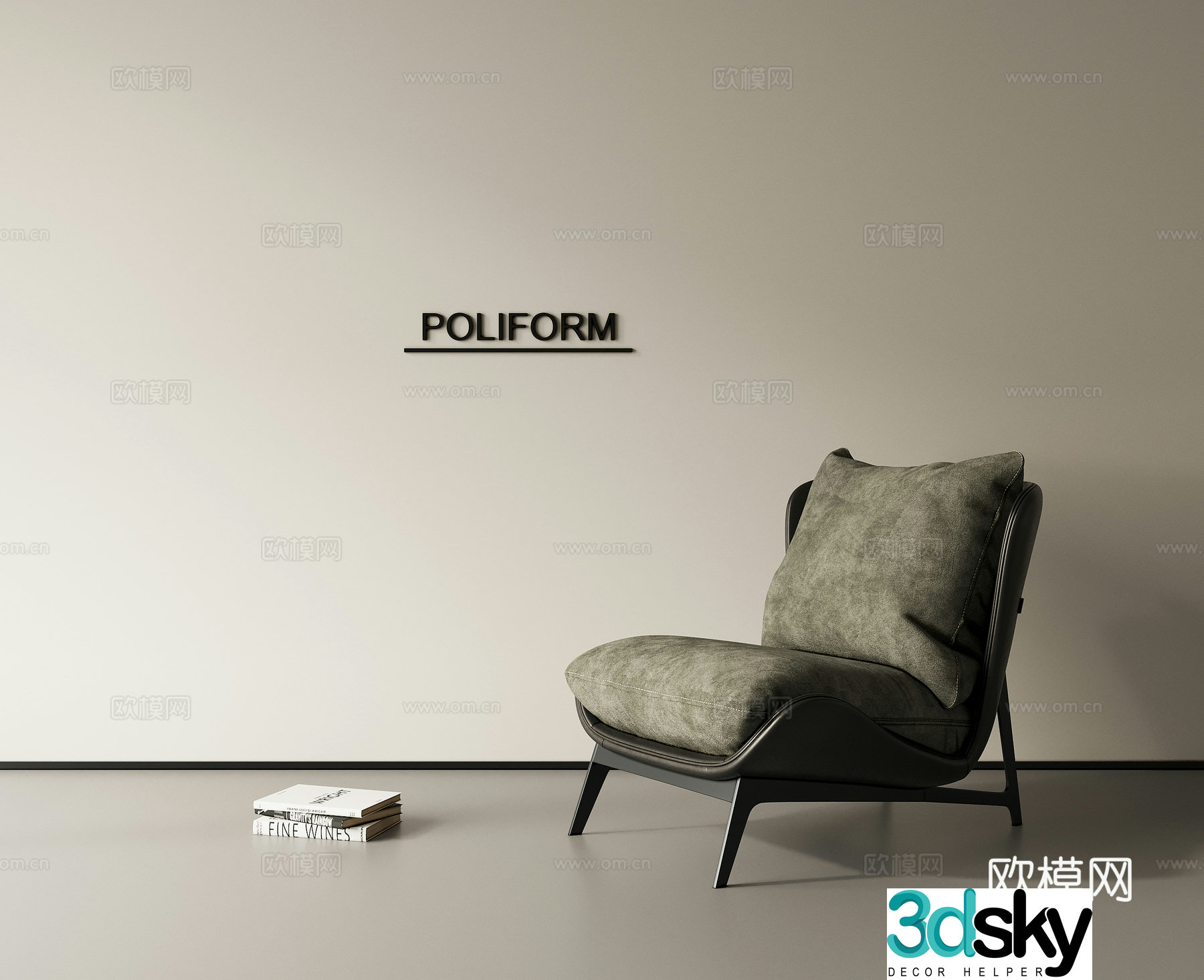 Leisure chair lazy sofa 3d model