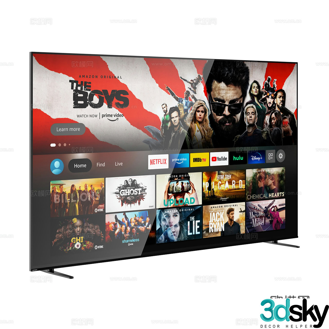 Sony Bravia 8 TV Minimalist TV Borderless TV 3D Model