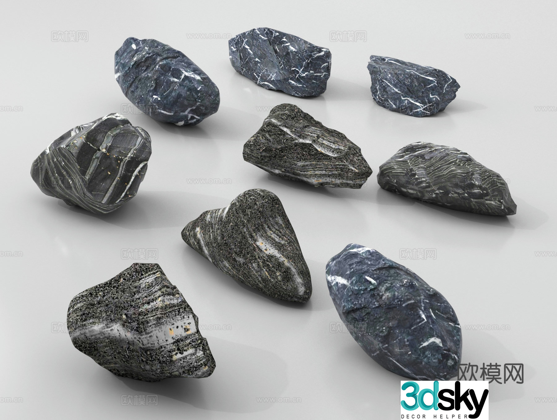 Landscape stone rock stone stone 3d model