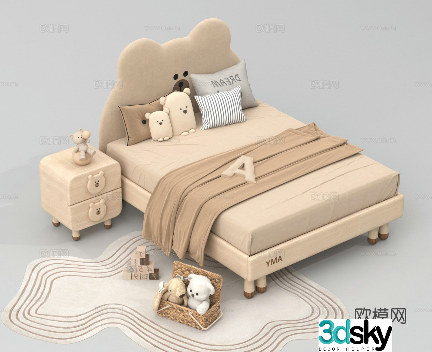 Children’s bed 3d model