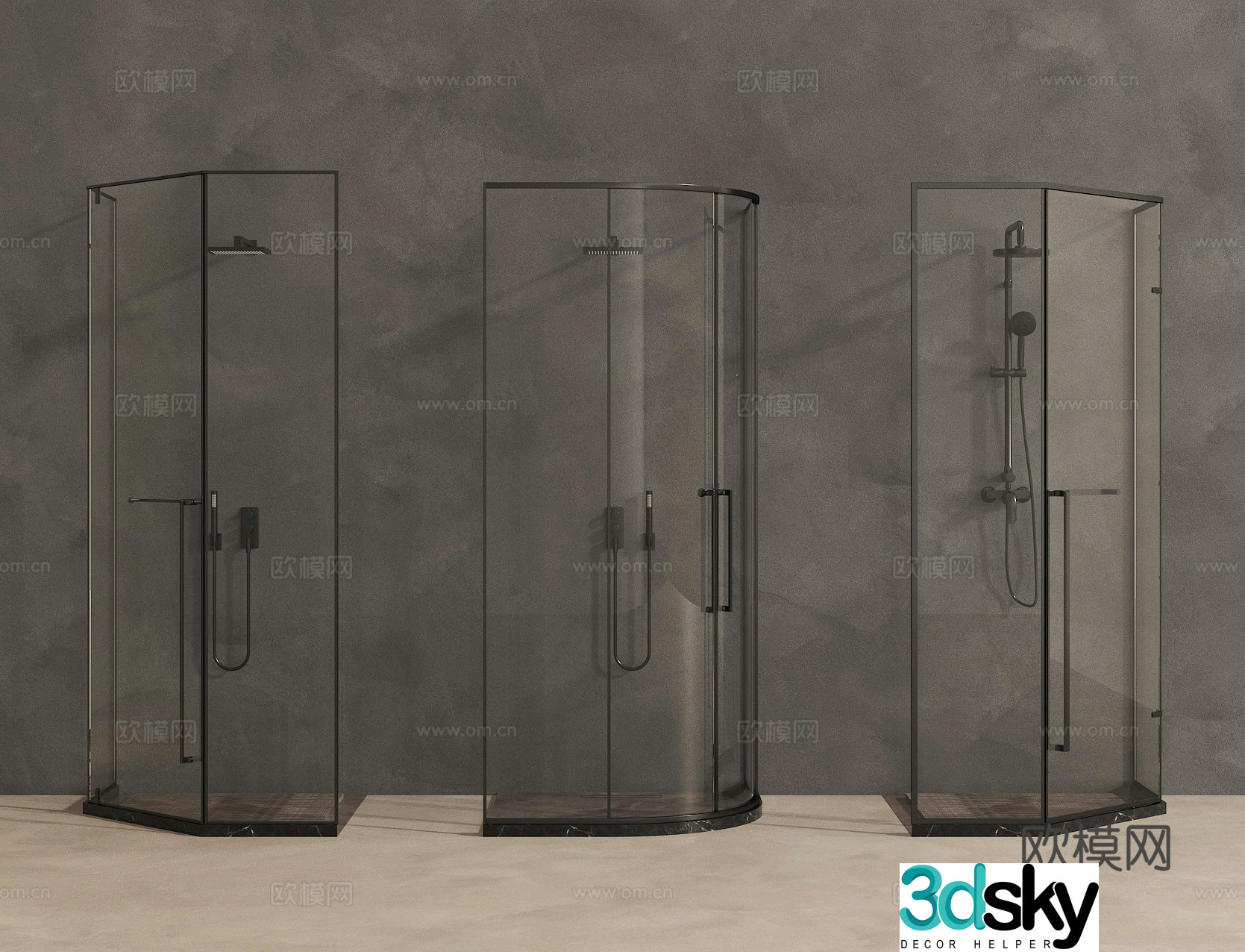 Shower room shower room shower room shower room shower partition 3d model