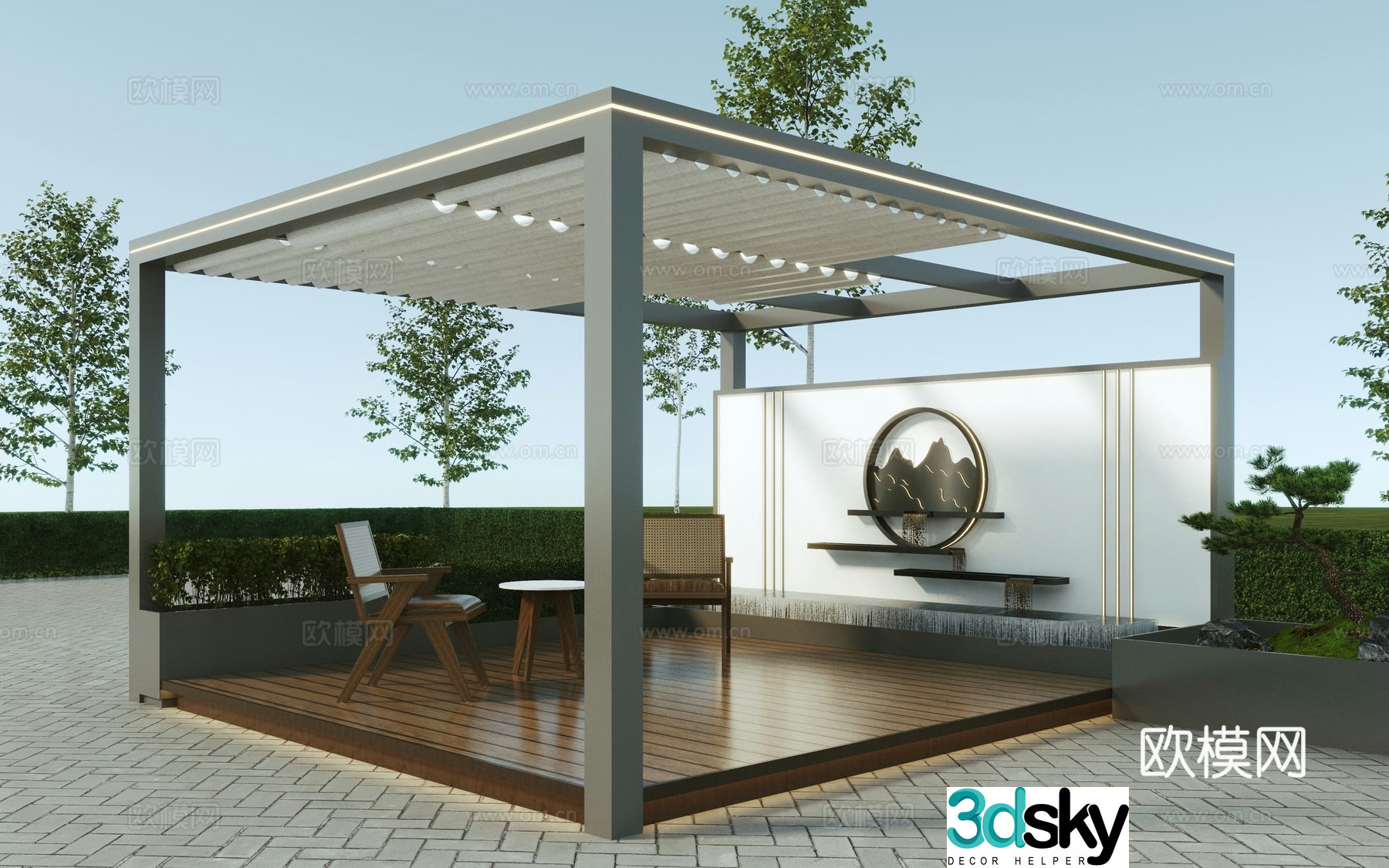 Modern minimalist corridor frame_Metal corridor frame_Garden corridor frame 3D model