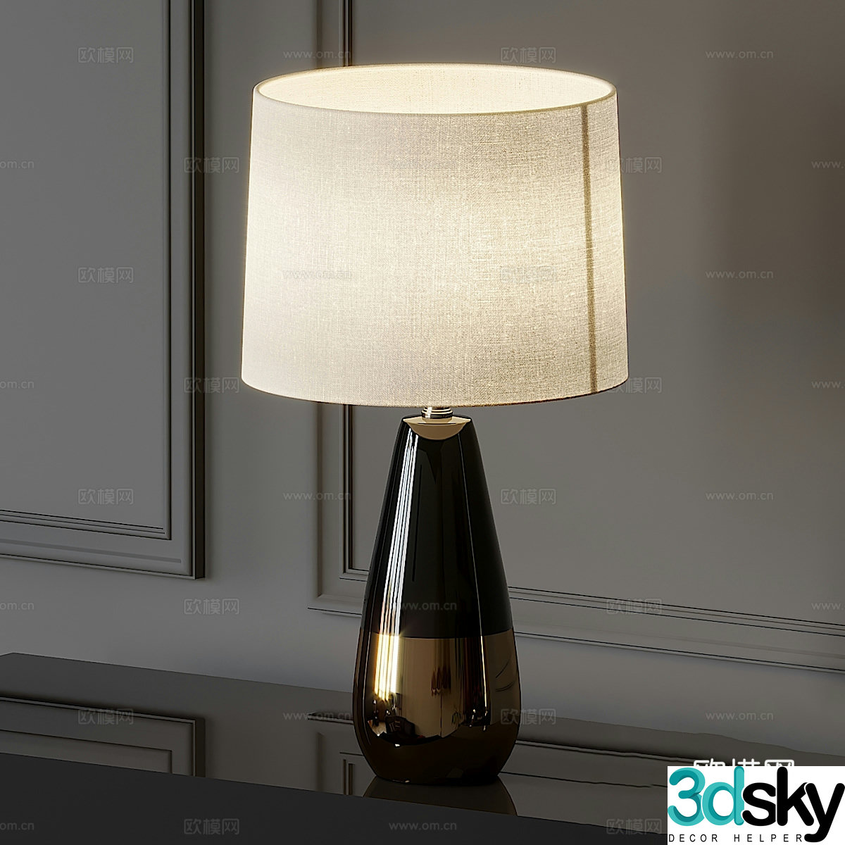 Modern light luxury decorative desk lamp 3d model