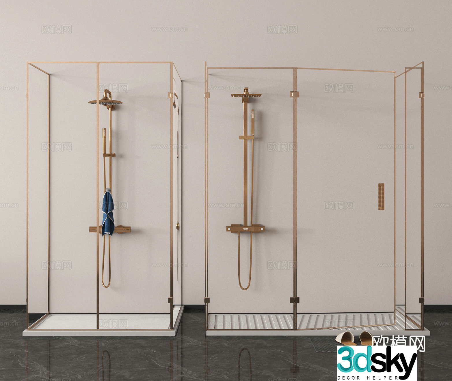 Shower room shower room shower room shower room shower partition 3d model