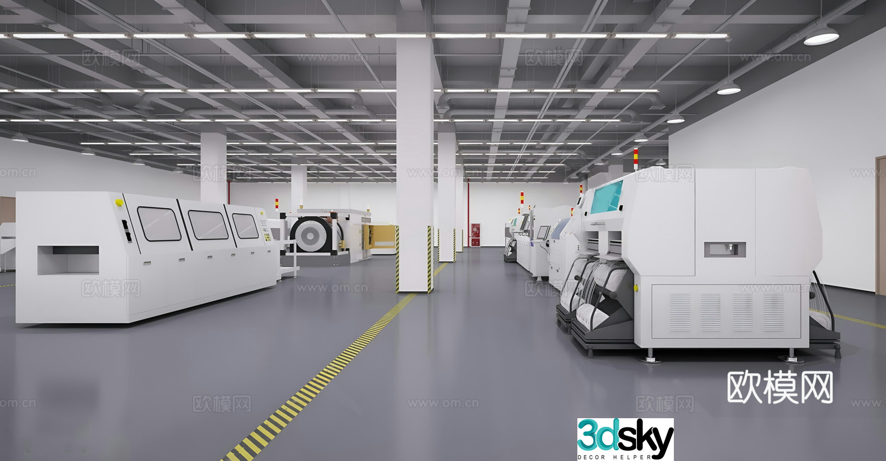 Modern other office space Production workshop 3d model