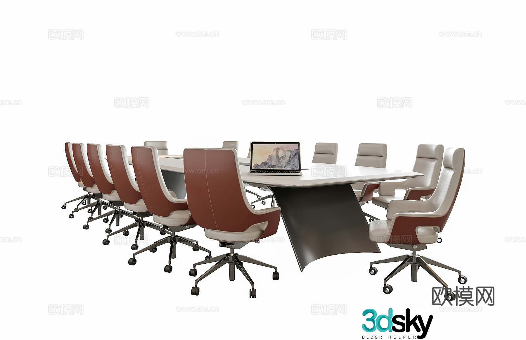 Modern conference table and chair Office chair Conference table 3d model
