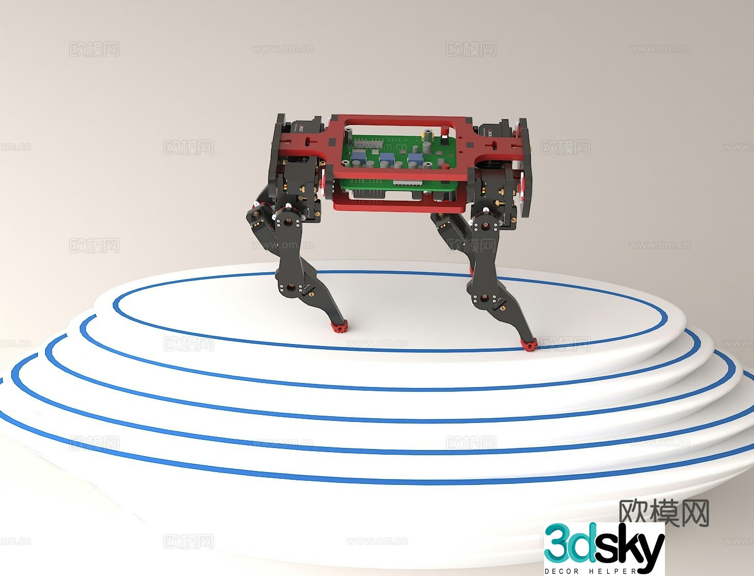 Bionic robot dog industrial inspection robot dog intelligent mobile robot 3D model