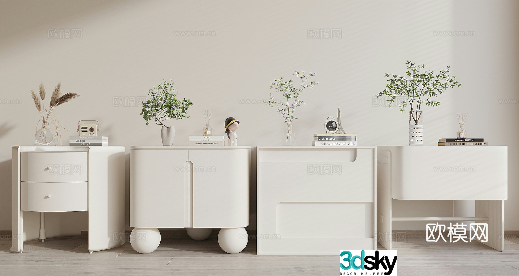 Modern night table 3d model