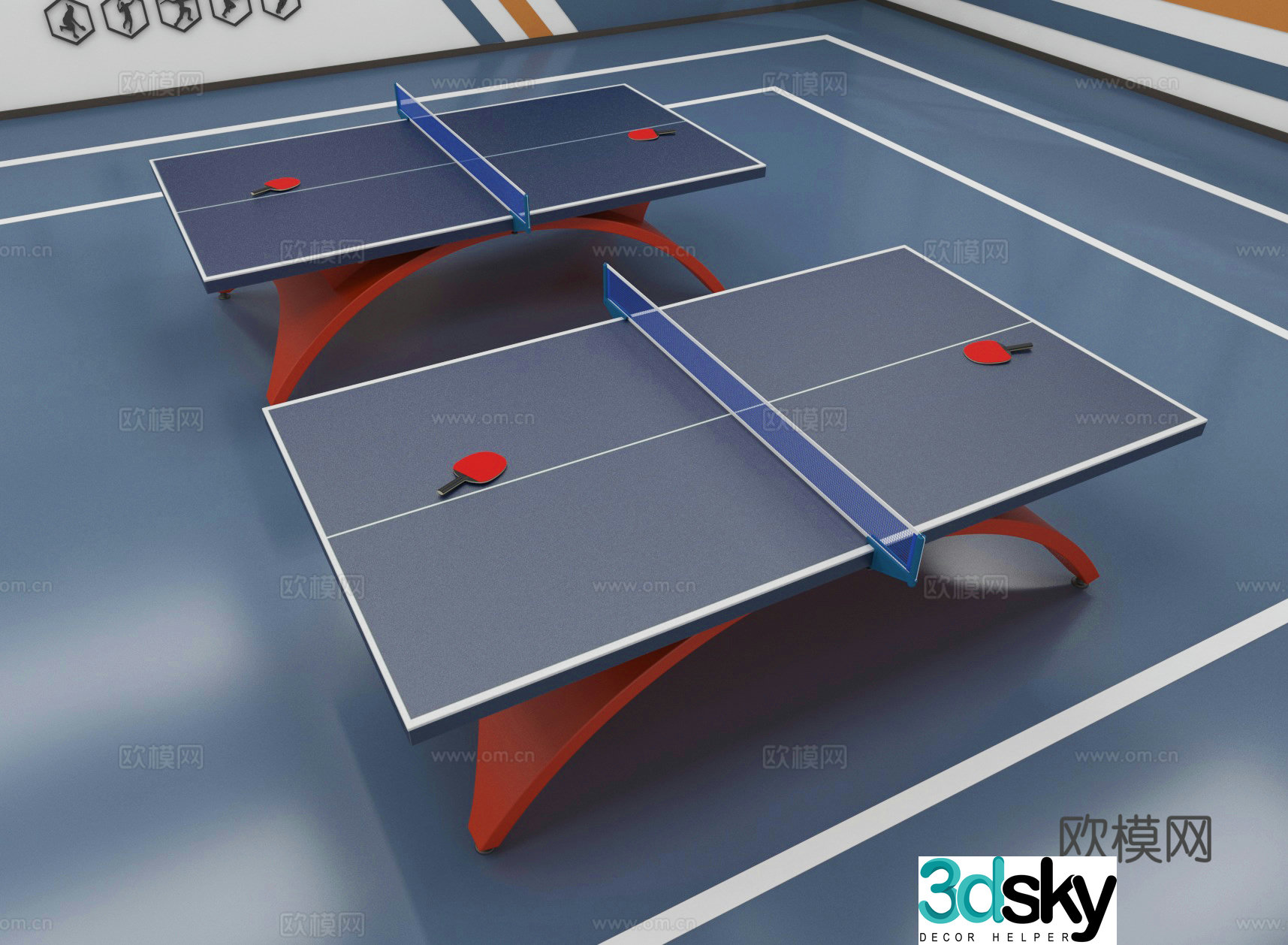 ping pong table 3d model
