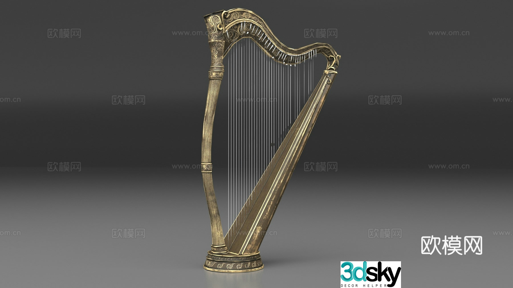 Harp 3d model