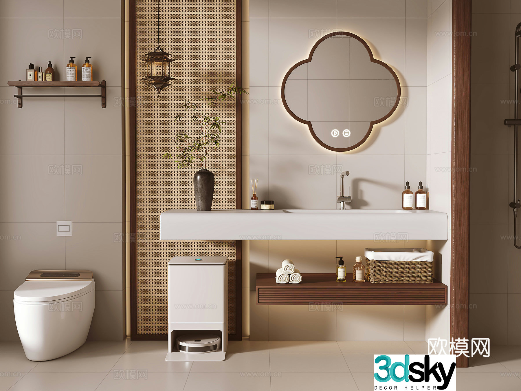 Wasabi wind bathroom cabinet bathroom 3D model