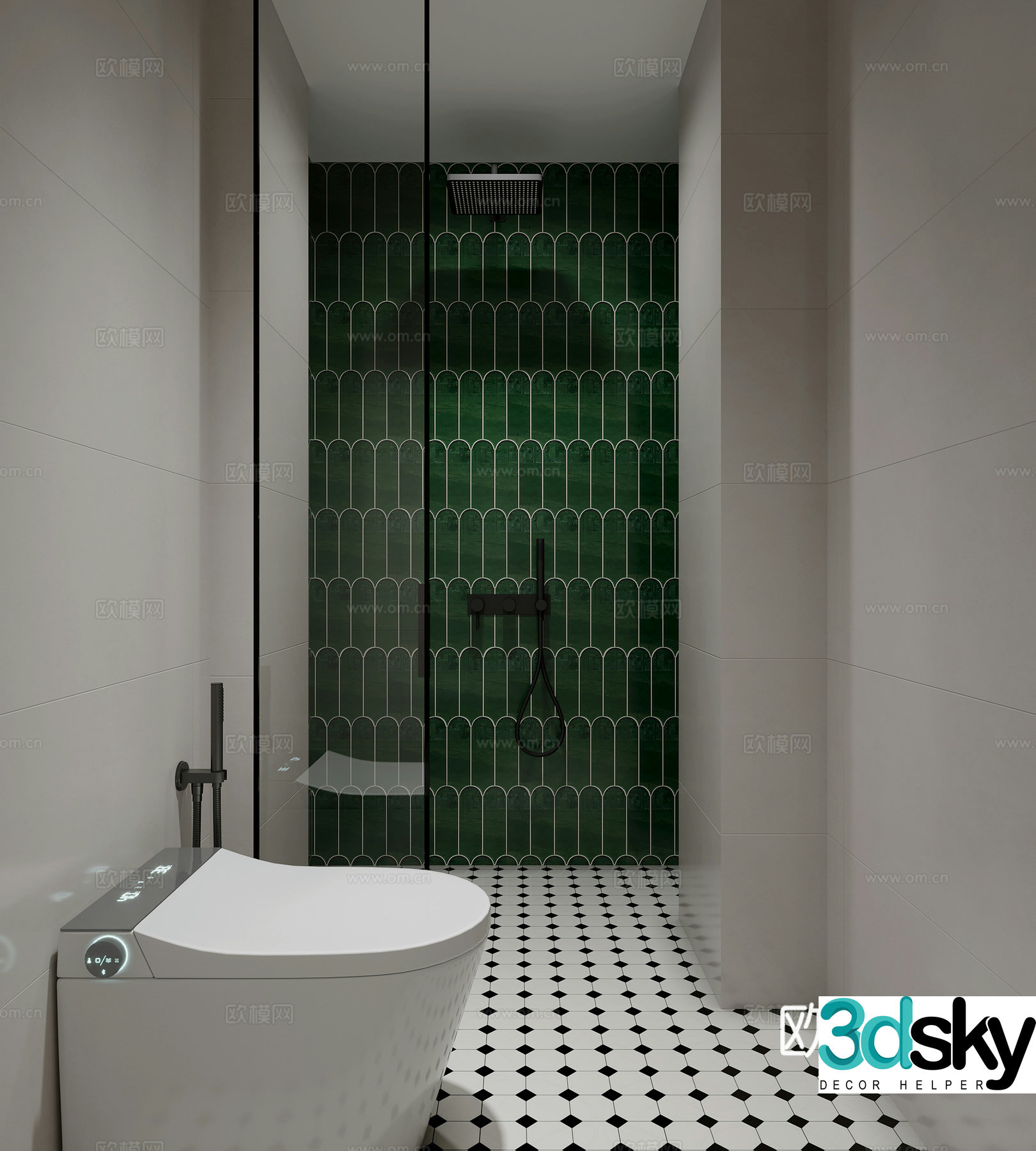 Creamy Beauty Salon Private Room 3D Model