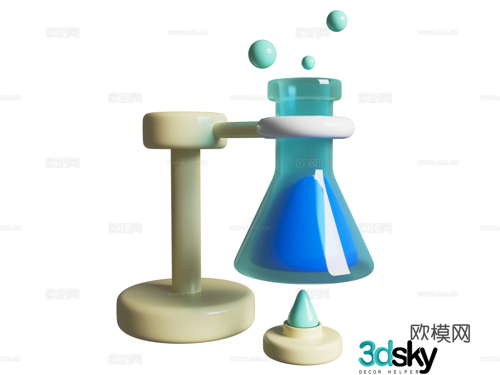 3D cartoon chemical flask Chemical Flask medical supplies medical 3d model