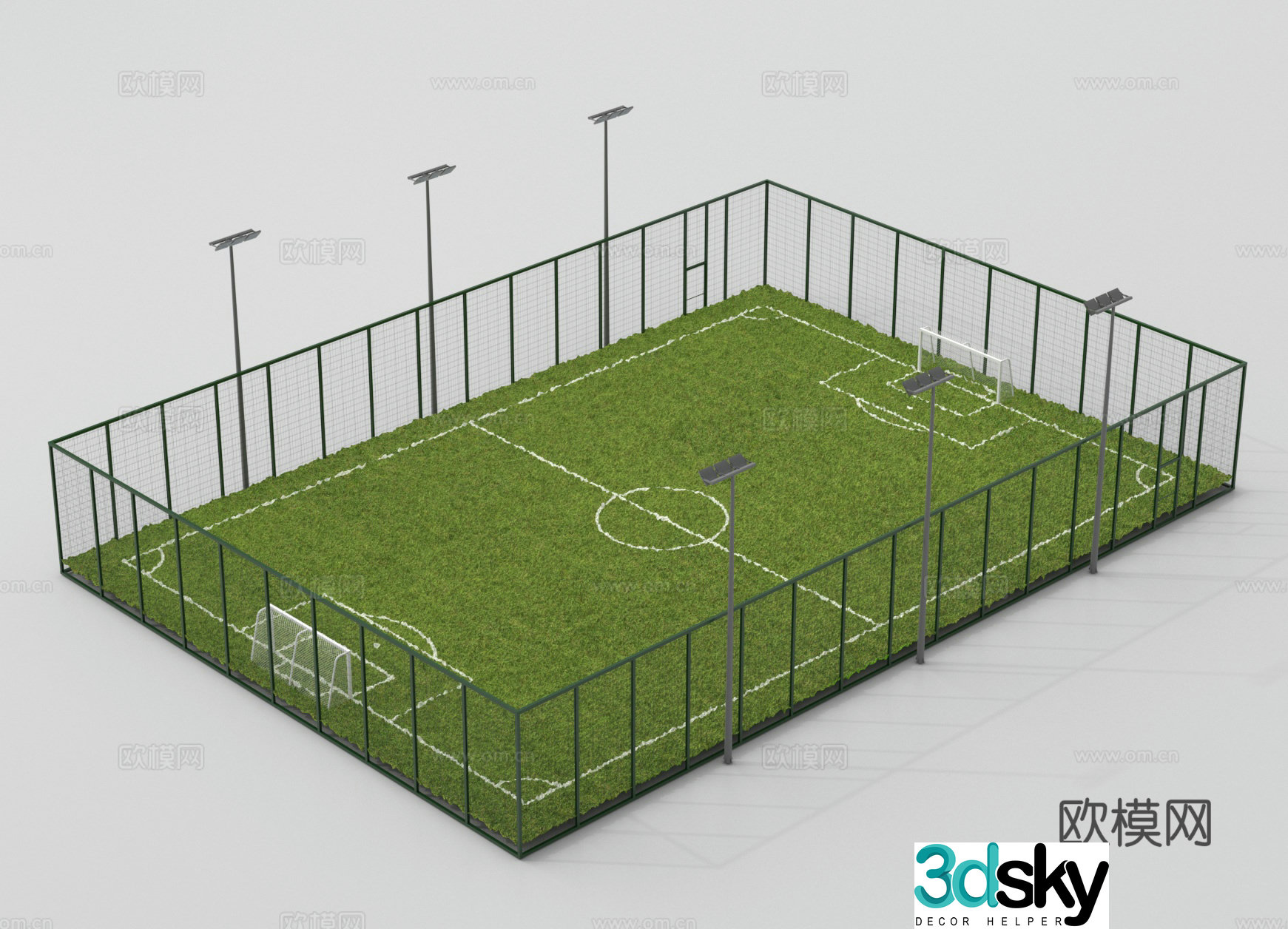 football field 3d model