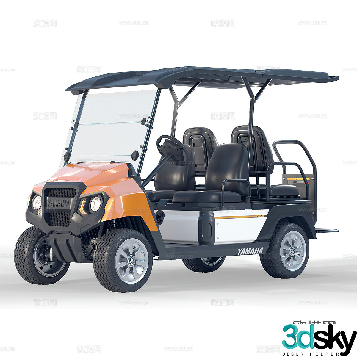 Yamaha golf cart 3d model