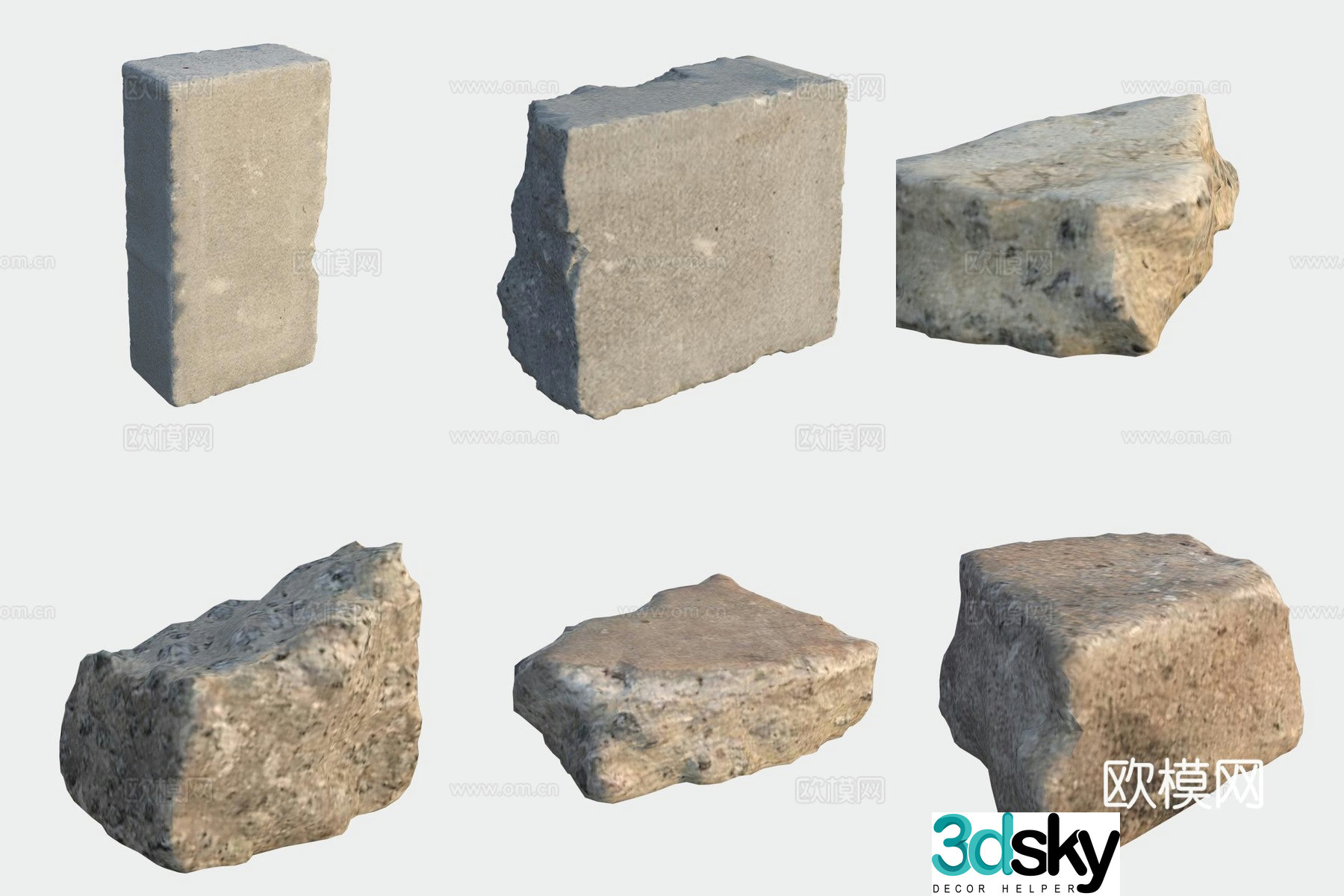 Building materials big stone headline stone 3d model