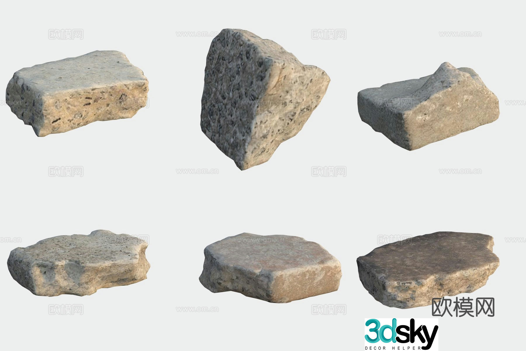 Building materials big stone headline stone 3d model