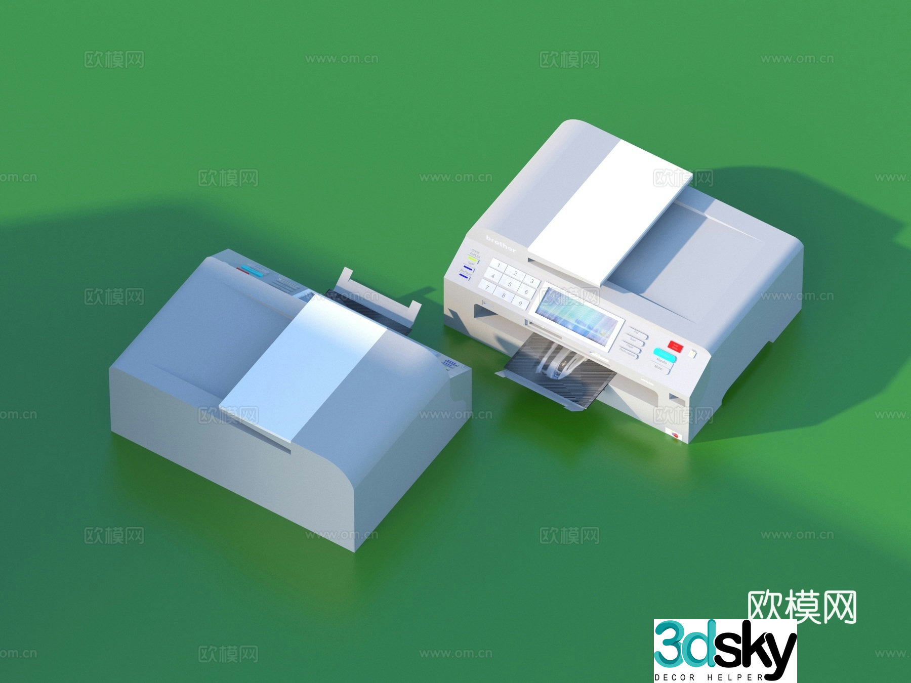 Printer, copier, scanner, office equipment 3d model