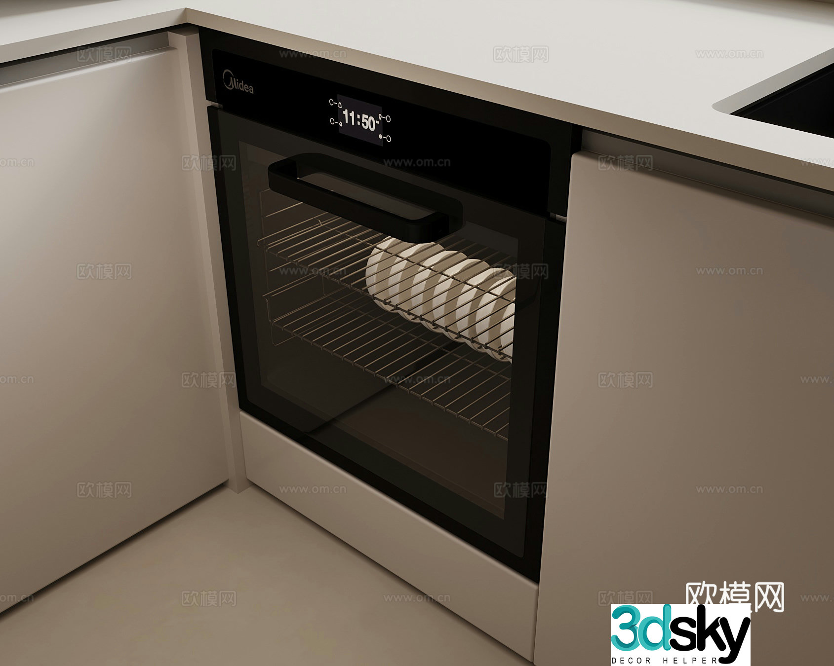 Kitchen appliances modern dishwasher disinfection cabinet 3d model