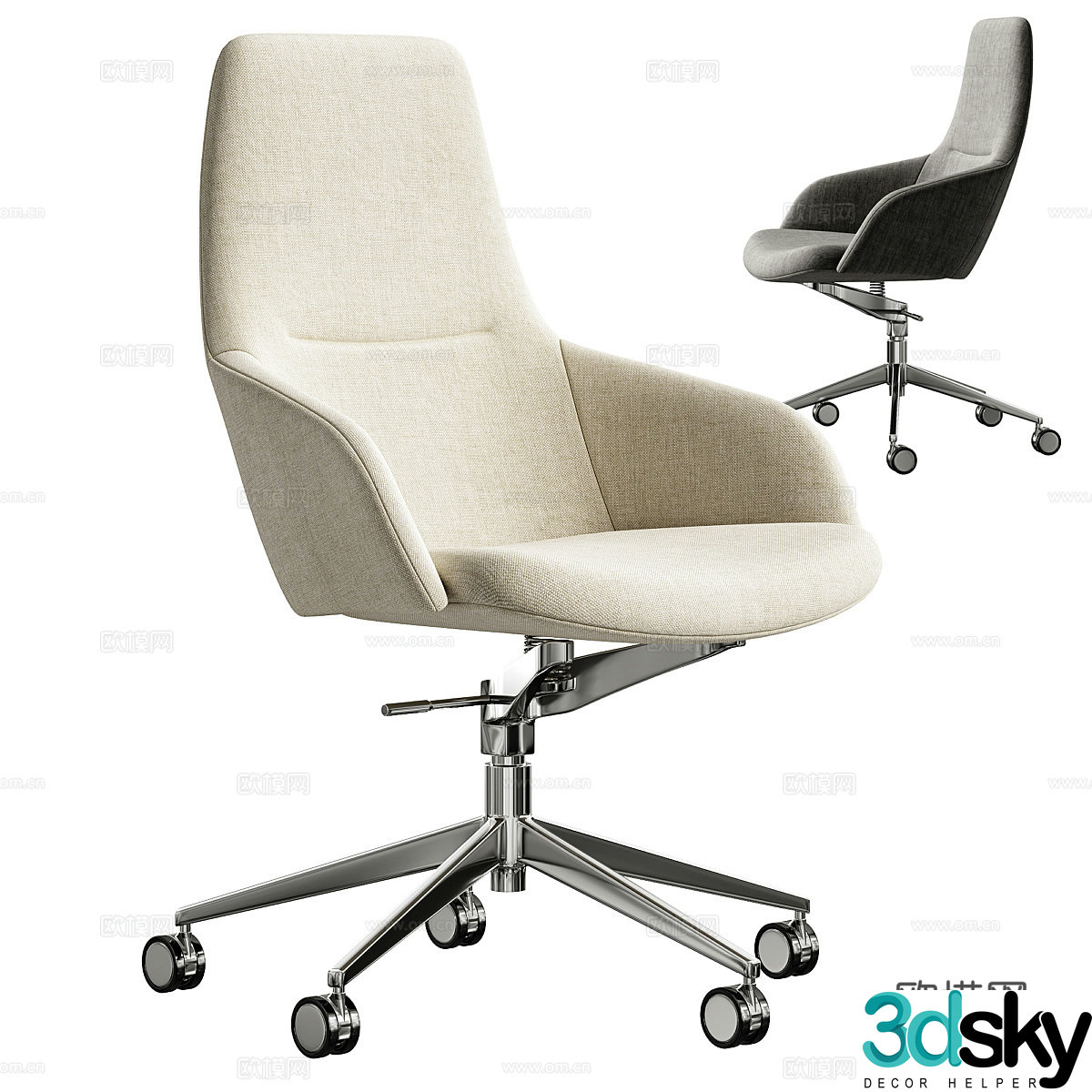 Modern Italian office chair 3d model