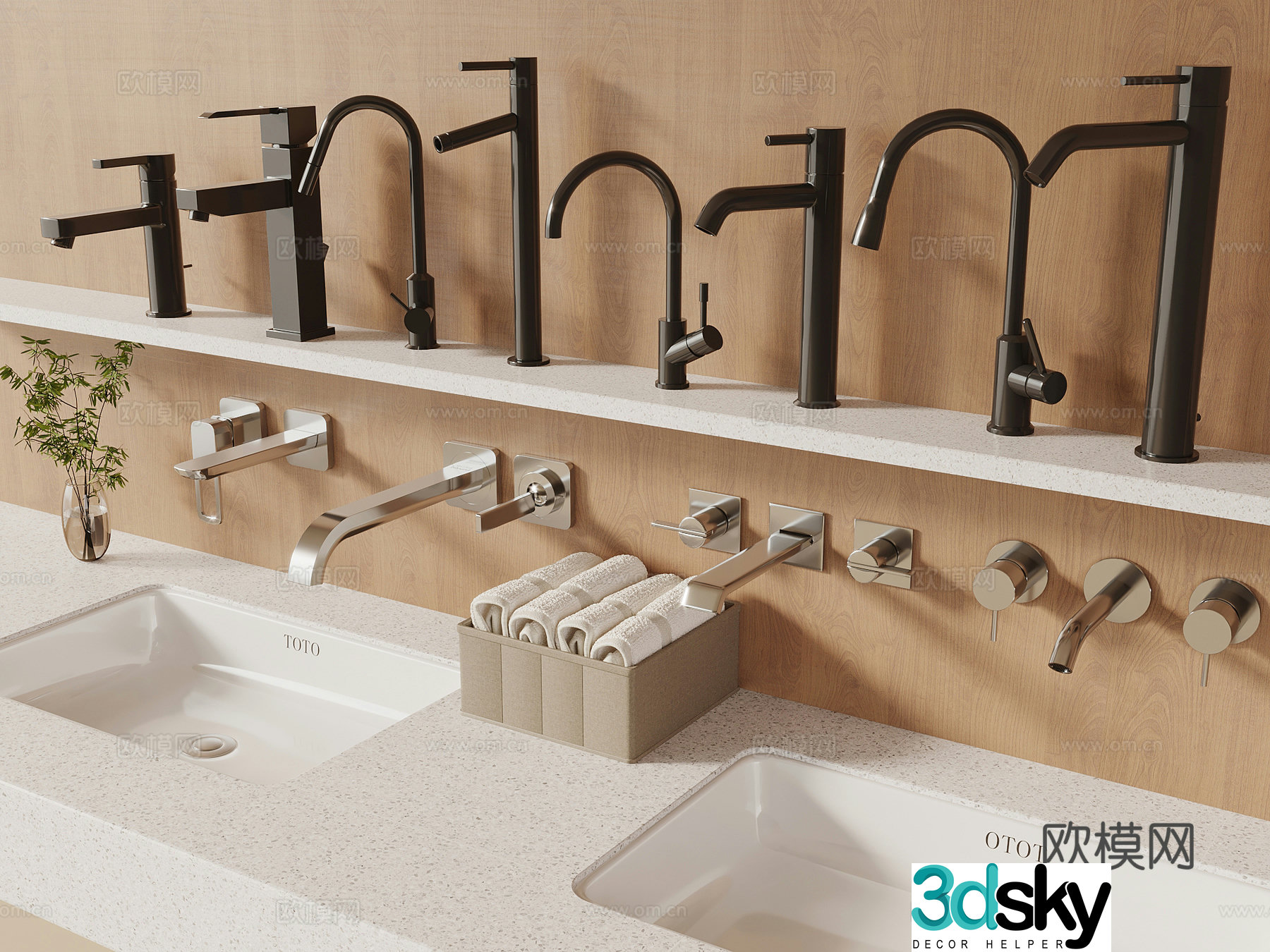 Faucet Modern faucet Bathroom small pieces 3D model