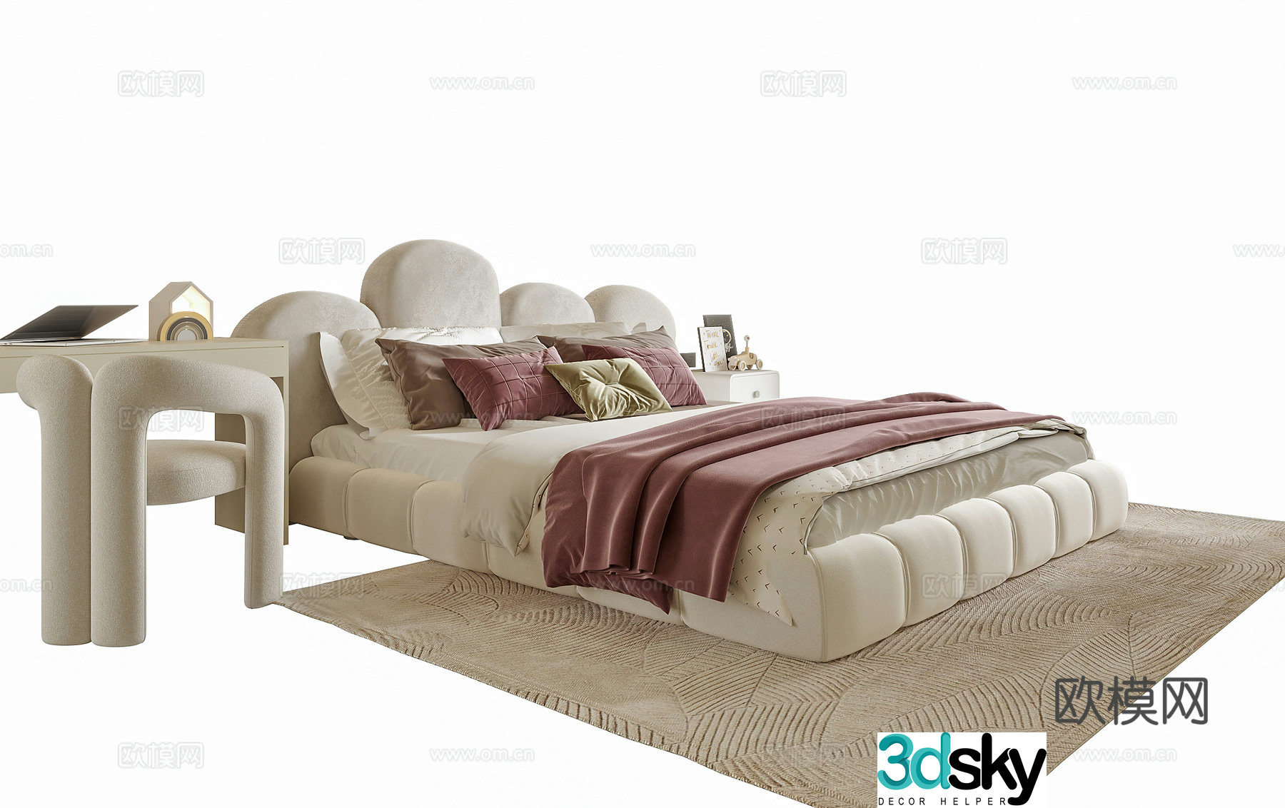 Modern children’s bed 3d model