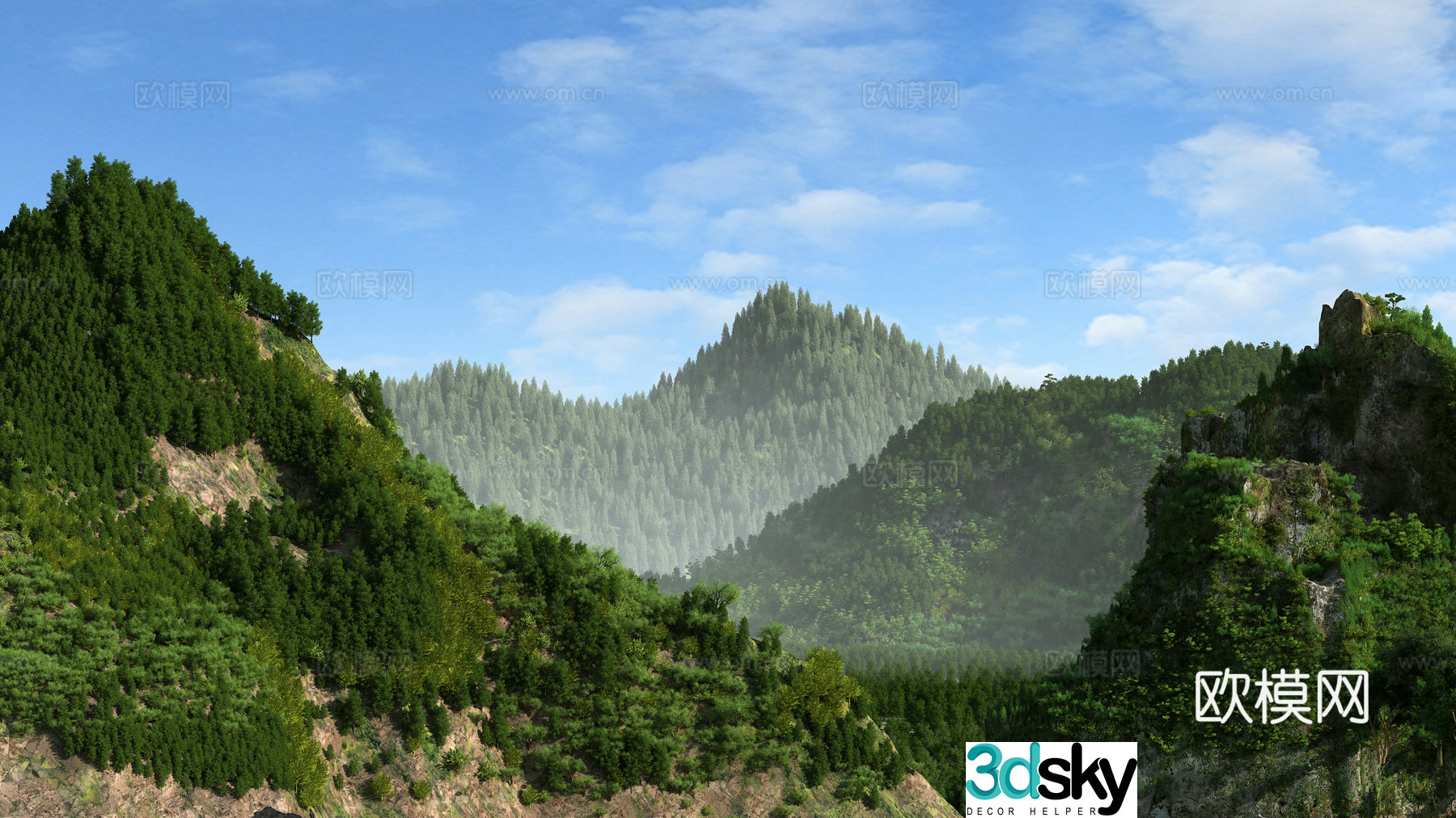 Mountain peaks 3d model