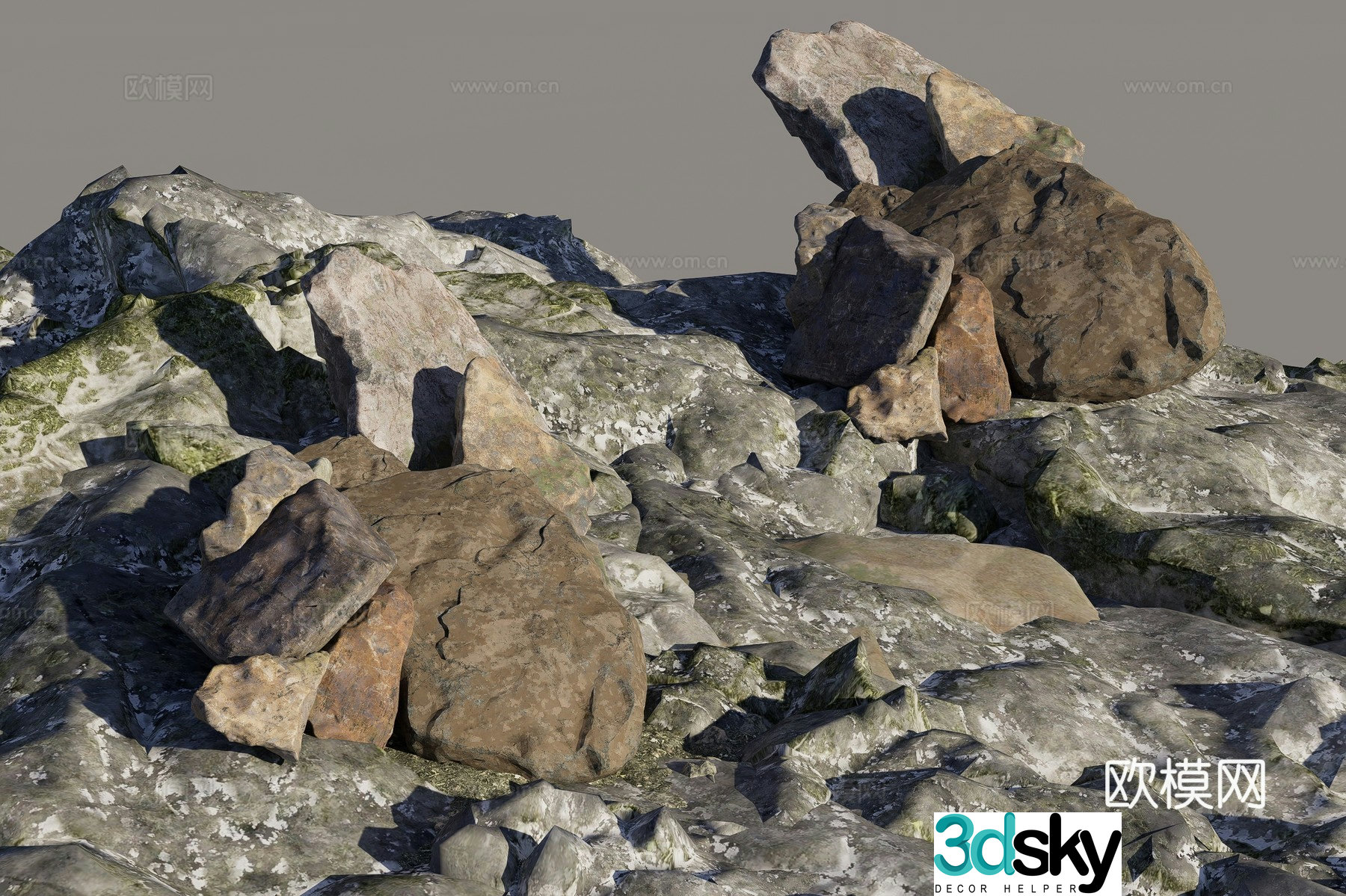 Mountainous landform 3D model