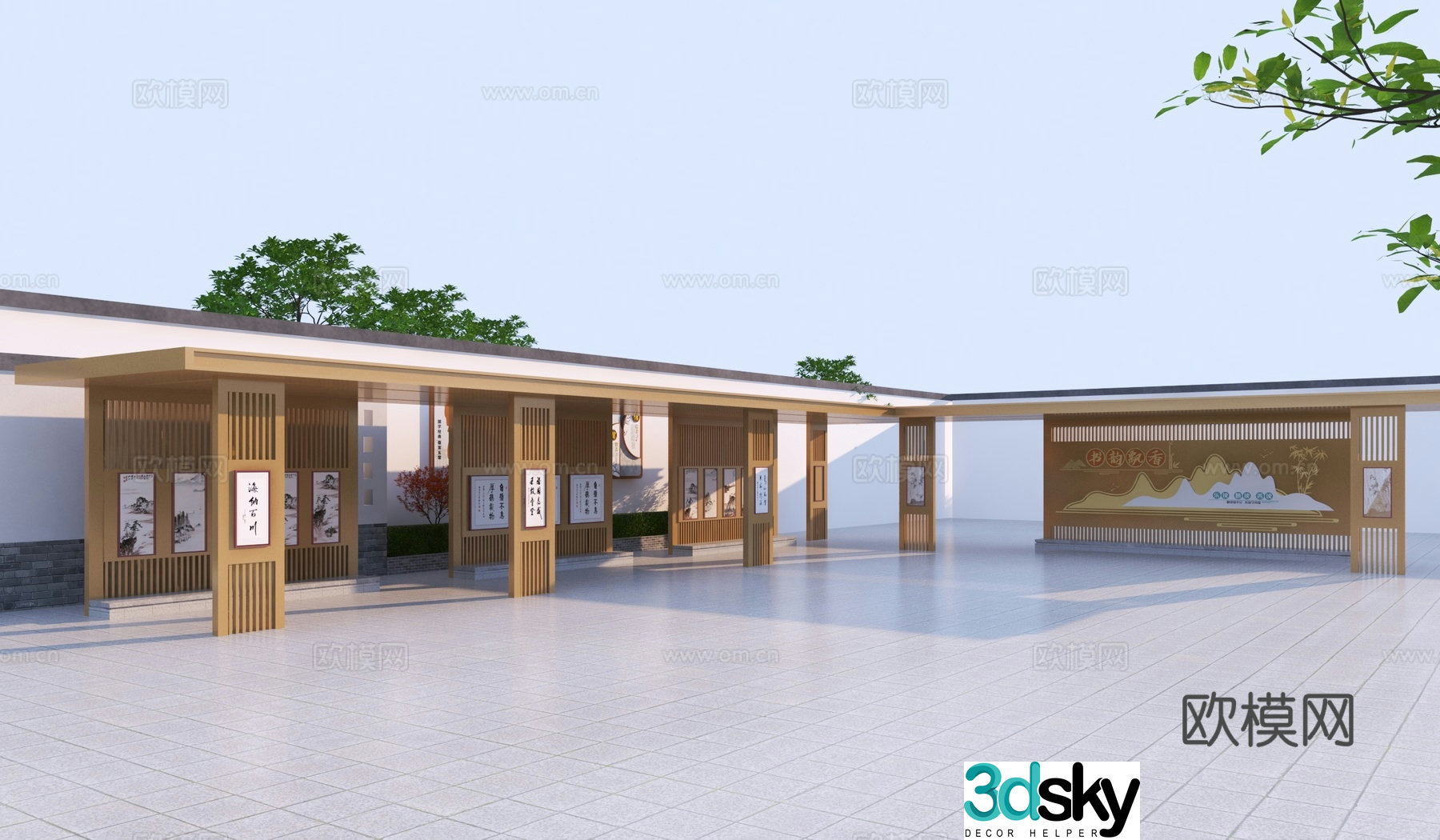 New Chinese Culture Gallery 3D Model