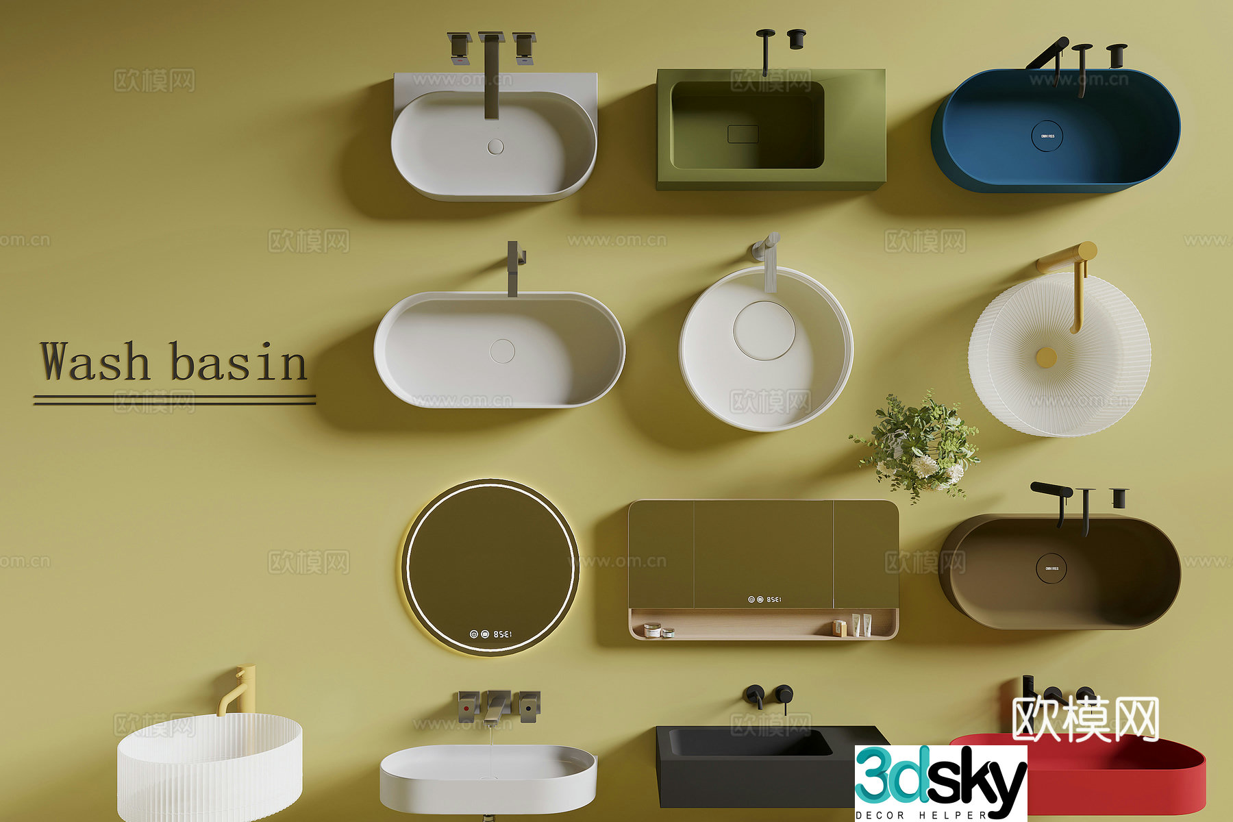 Modern sink 3d model