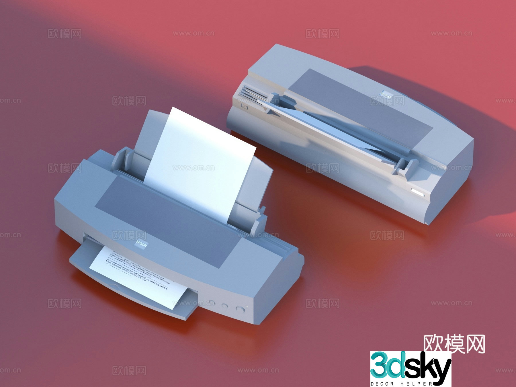 Printer Copier Scanner Office Equipment 3D Model