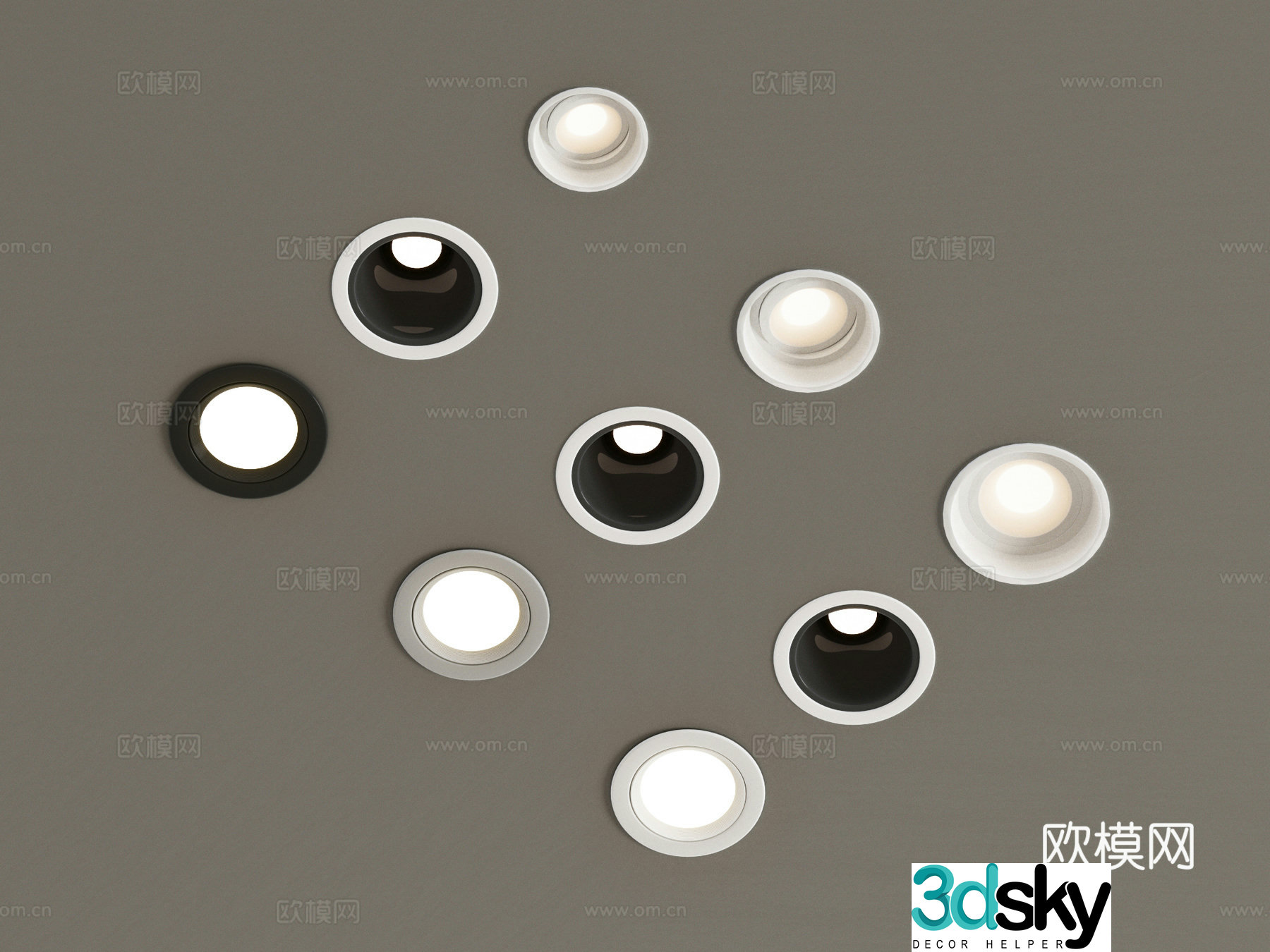 Downlight Modern downlight spotlight 3d model