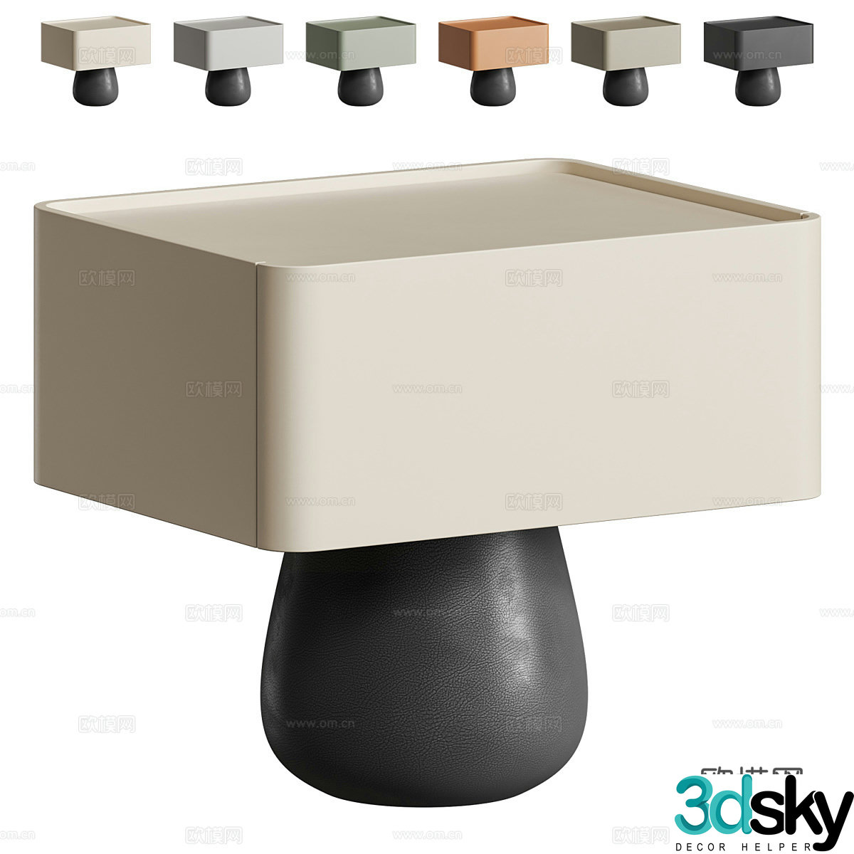 Modern Italian minimalist Aliexpress bedside table 3D model