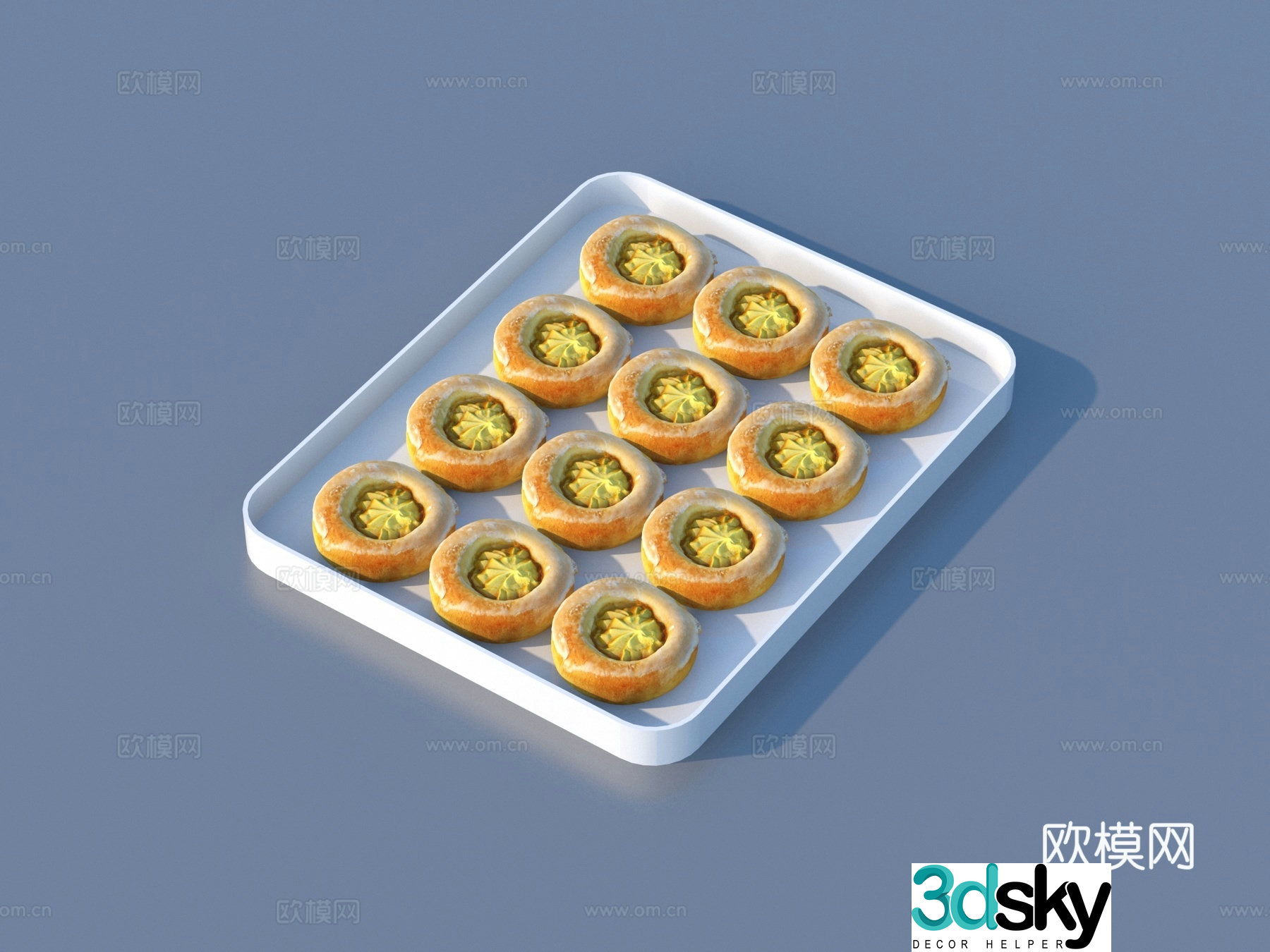 Bread Bread Cookies Food 3D Model