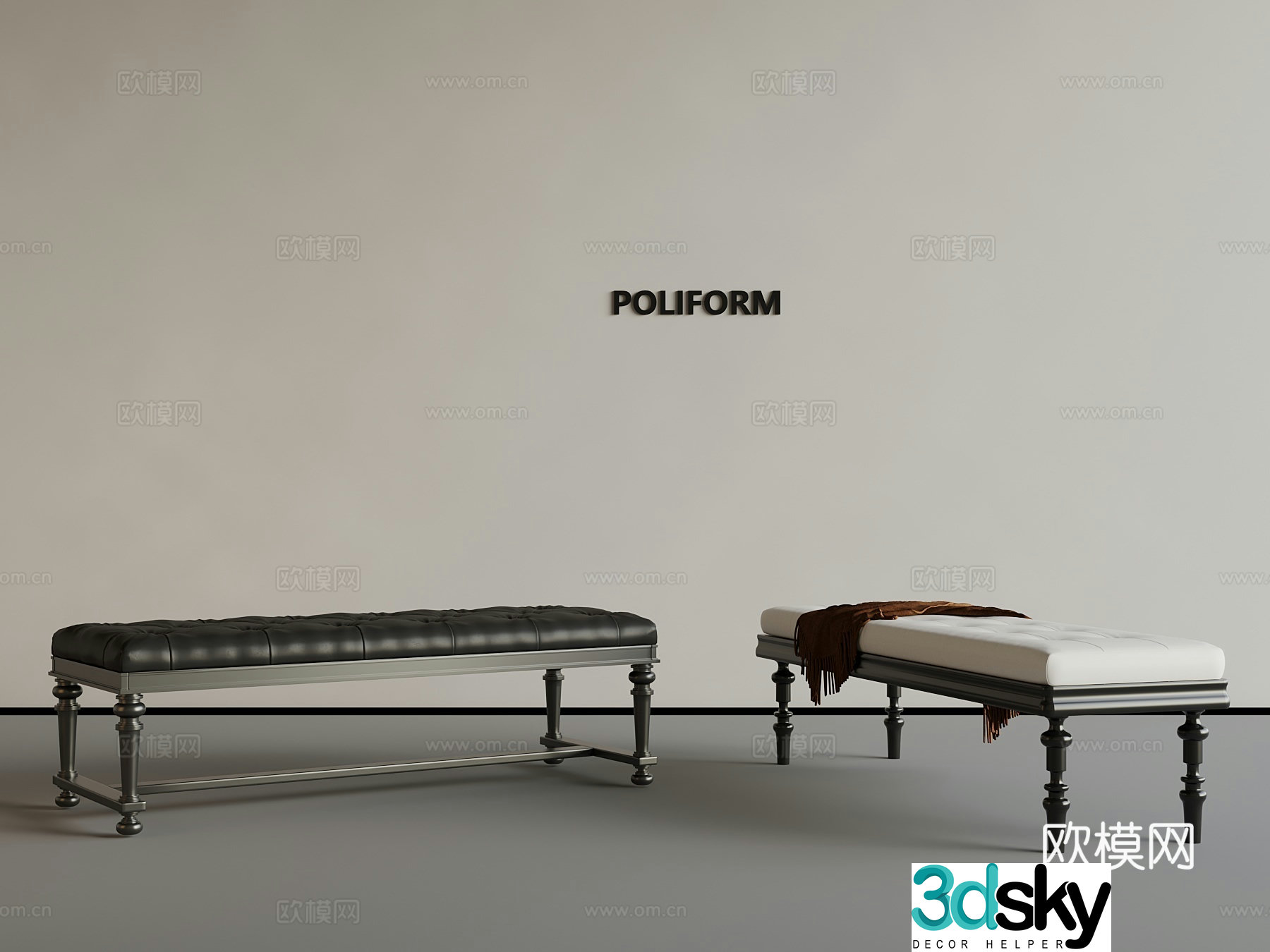 French shoe changing stool foot pedal 3D model
