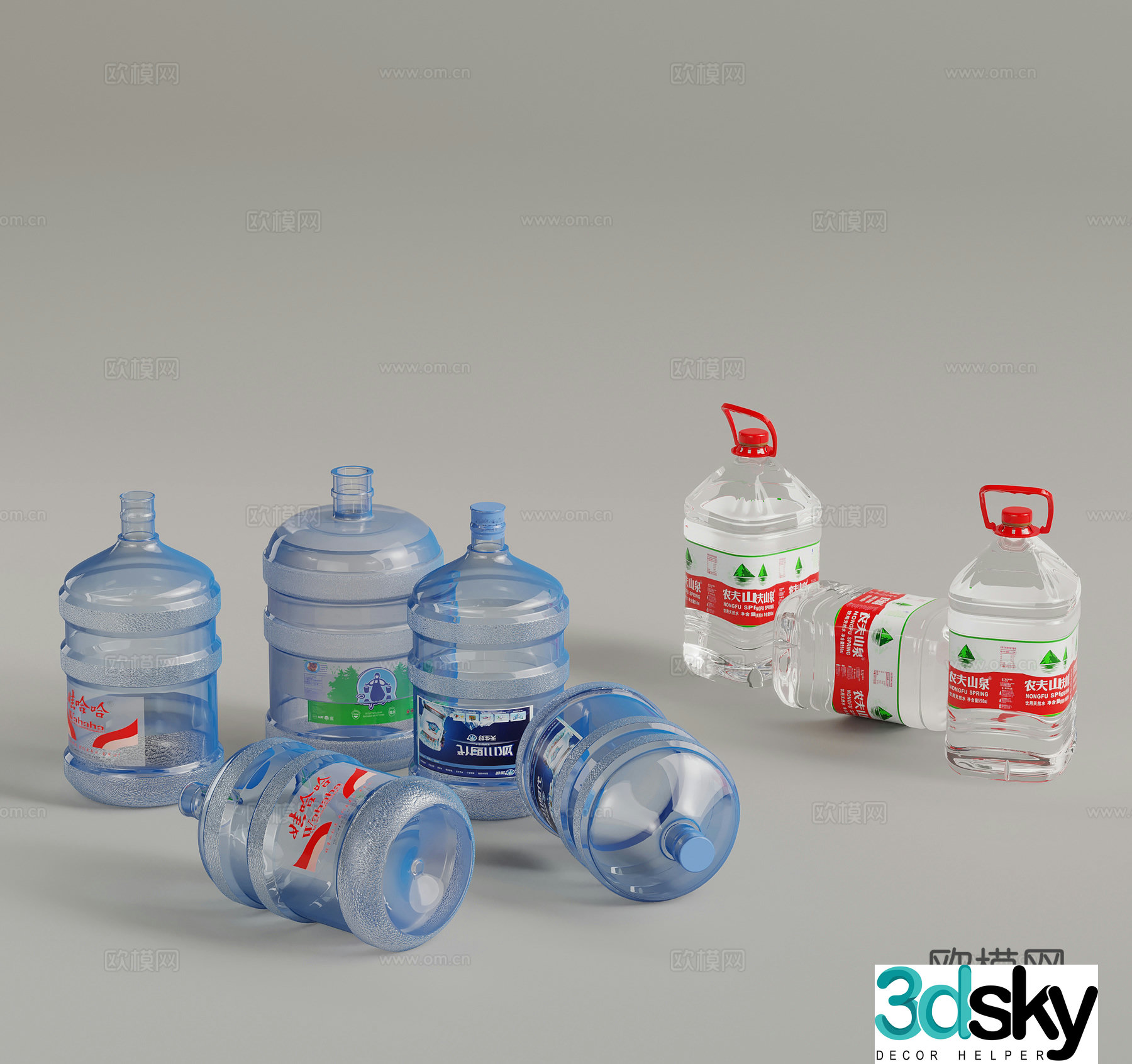 Mineral water Modern other supplies 3D model