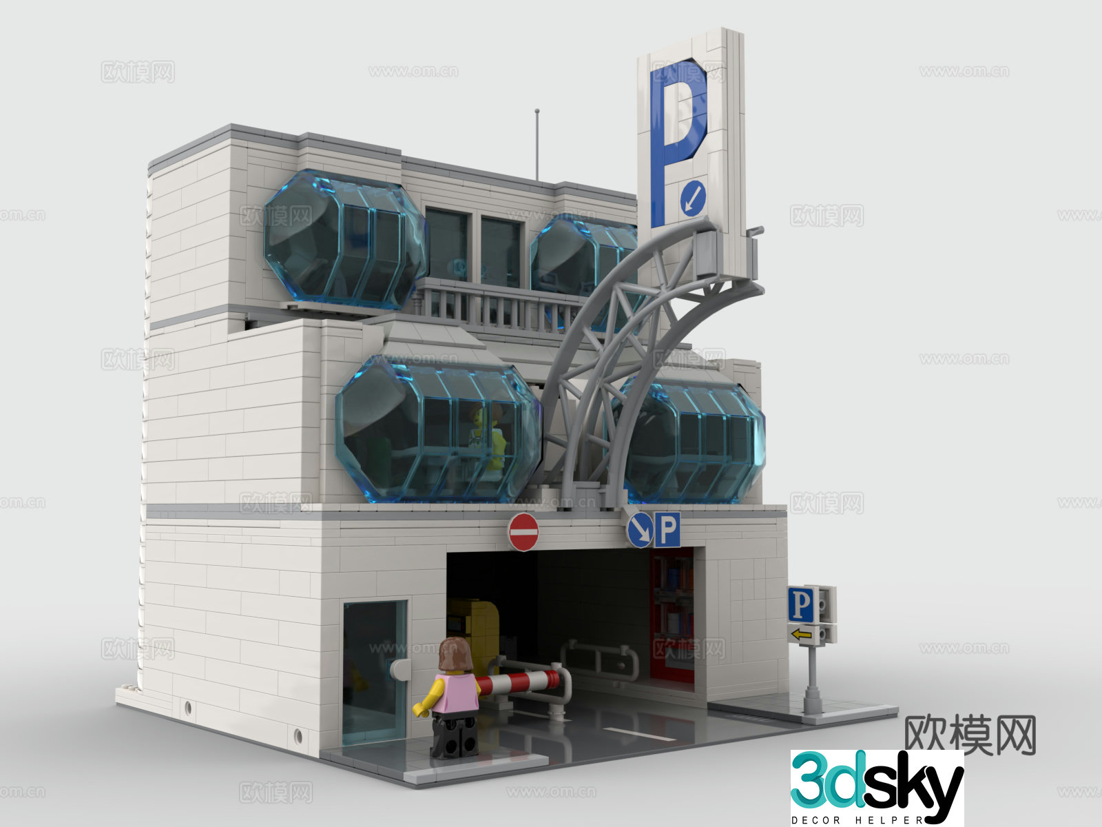 LEGO LEGO Toys Building Blocks Parking Mall Building 3D Model