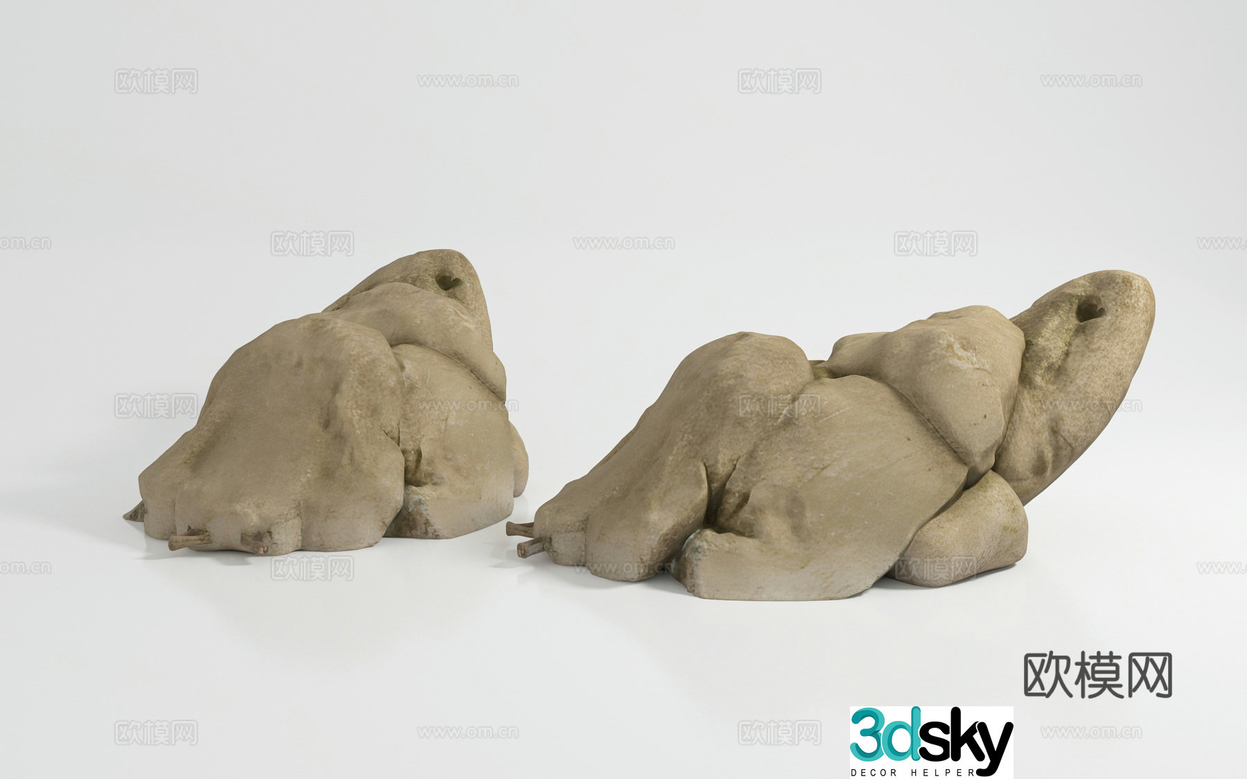 Strange stones shape stones stones outdoor landscape city park beautiful decoration game 3d model