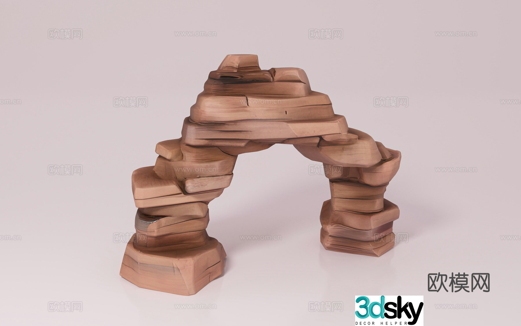 Stone arch cartoon style artificial rockery stone stone sculpture engraving garden landscape 3d model