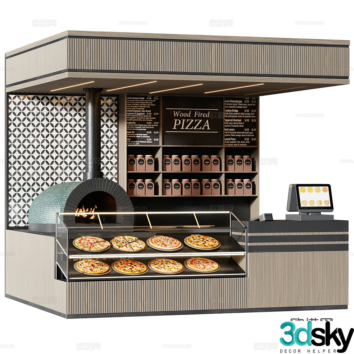 Pizza shop 3d model