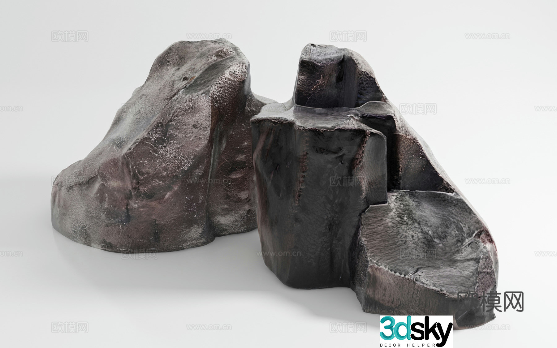 Strange stones shape stones stones outdoor landscape city park beautiful decoration game 3d model