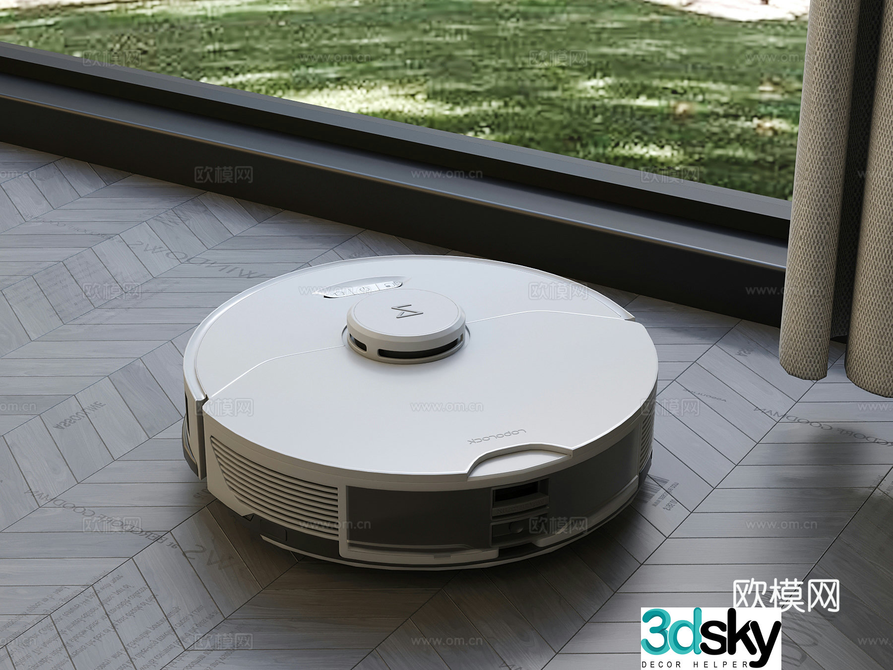 Sweeping robot Modern sweeping robot Intelligent robot 3D model