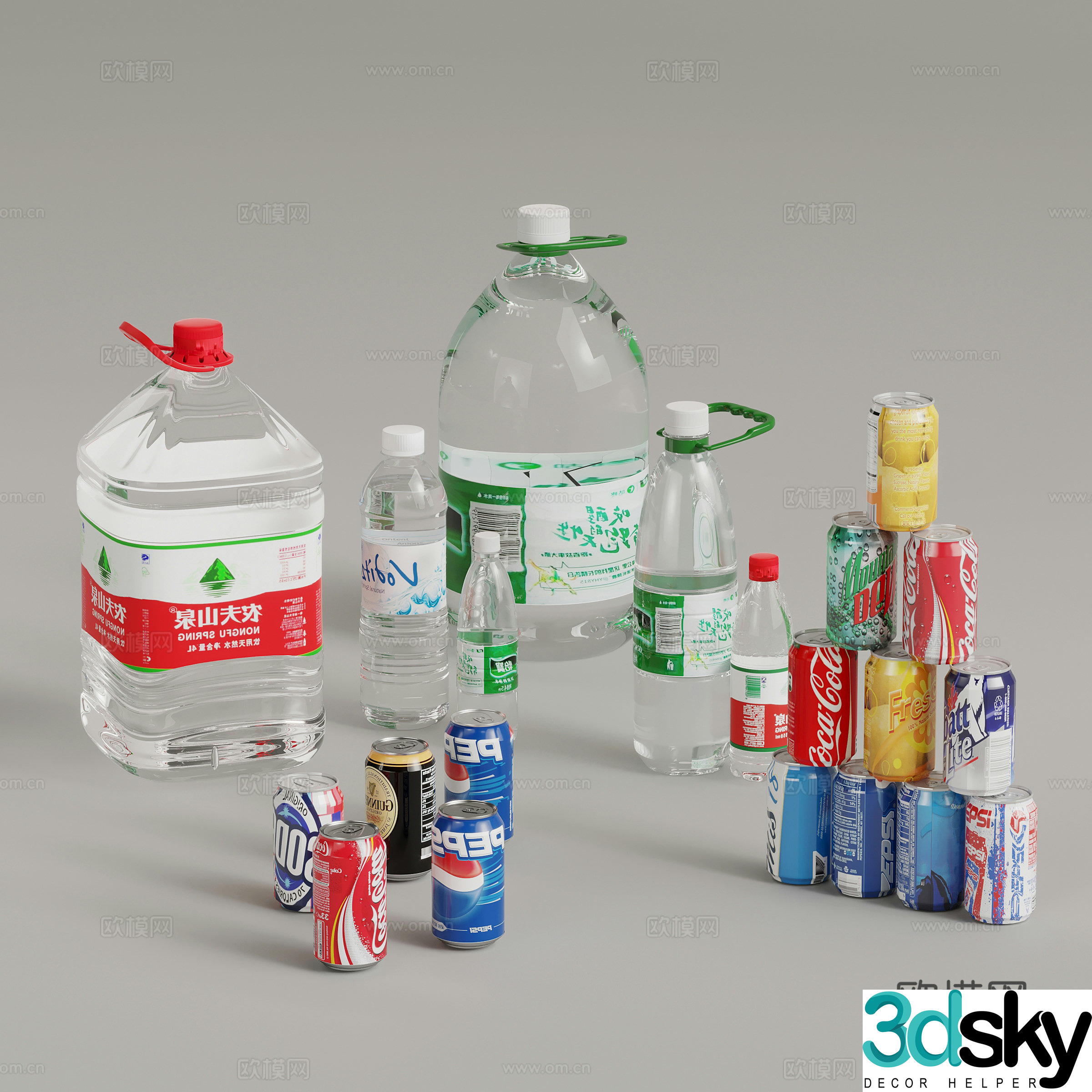 Drinks Modern Other Supplies Drinks Mineral Water 3D Model
