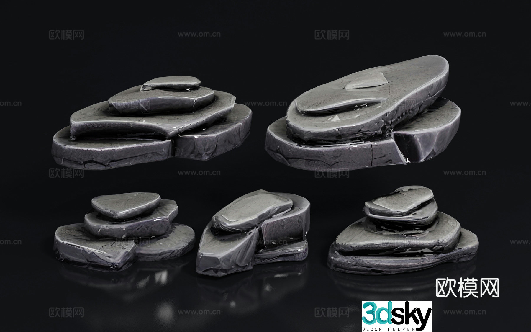 Cartoon stone cartoon style stone stone stone rock rock rock rock sculpture landscape atmosphere 3d model