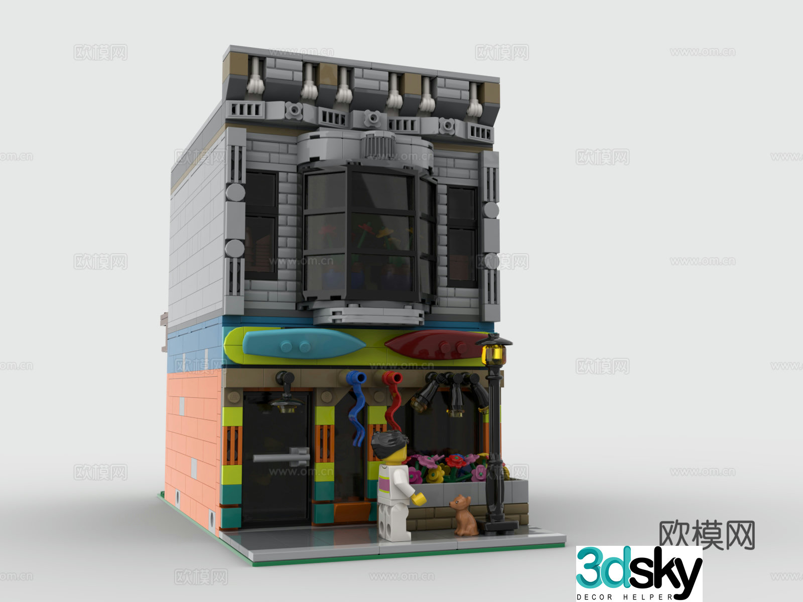 LEGO LEGO Toys Building Blocks Store Shop Building Surfing Shop 3d Model