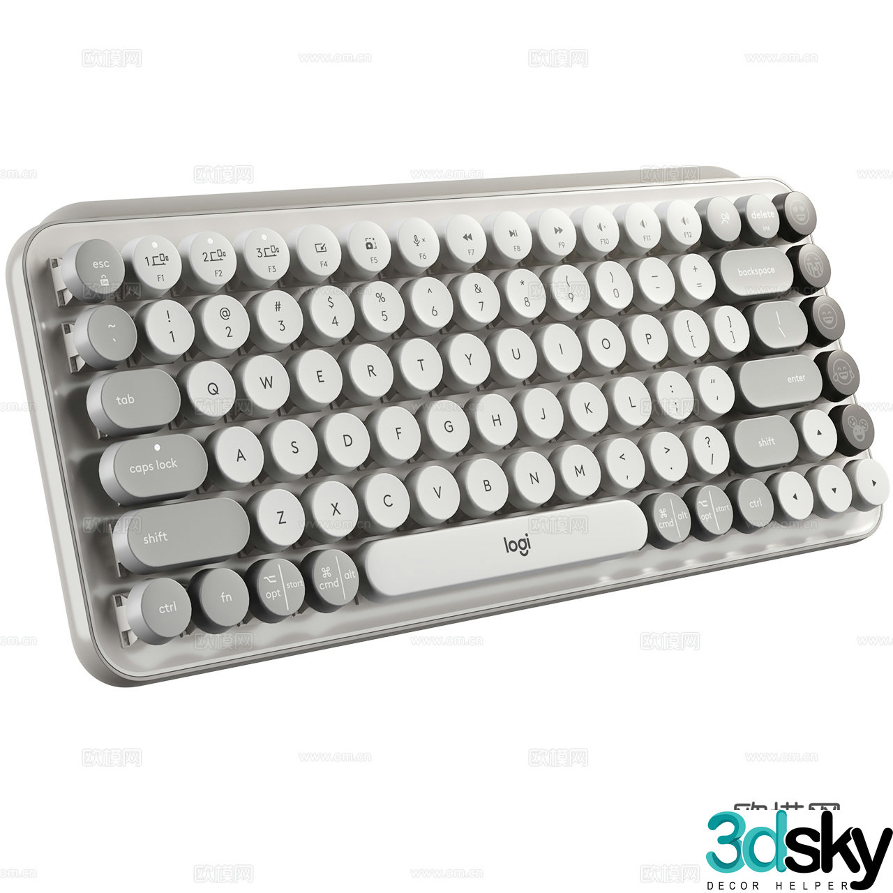 Logitech Pop Keys Wireless Keyboard Keyboard 3d Model